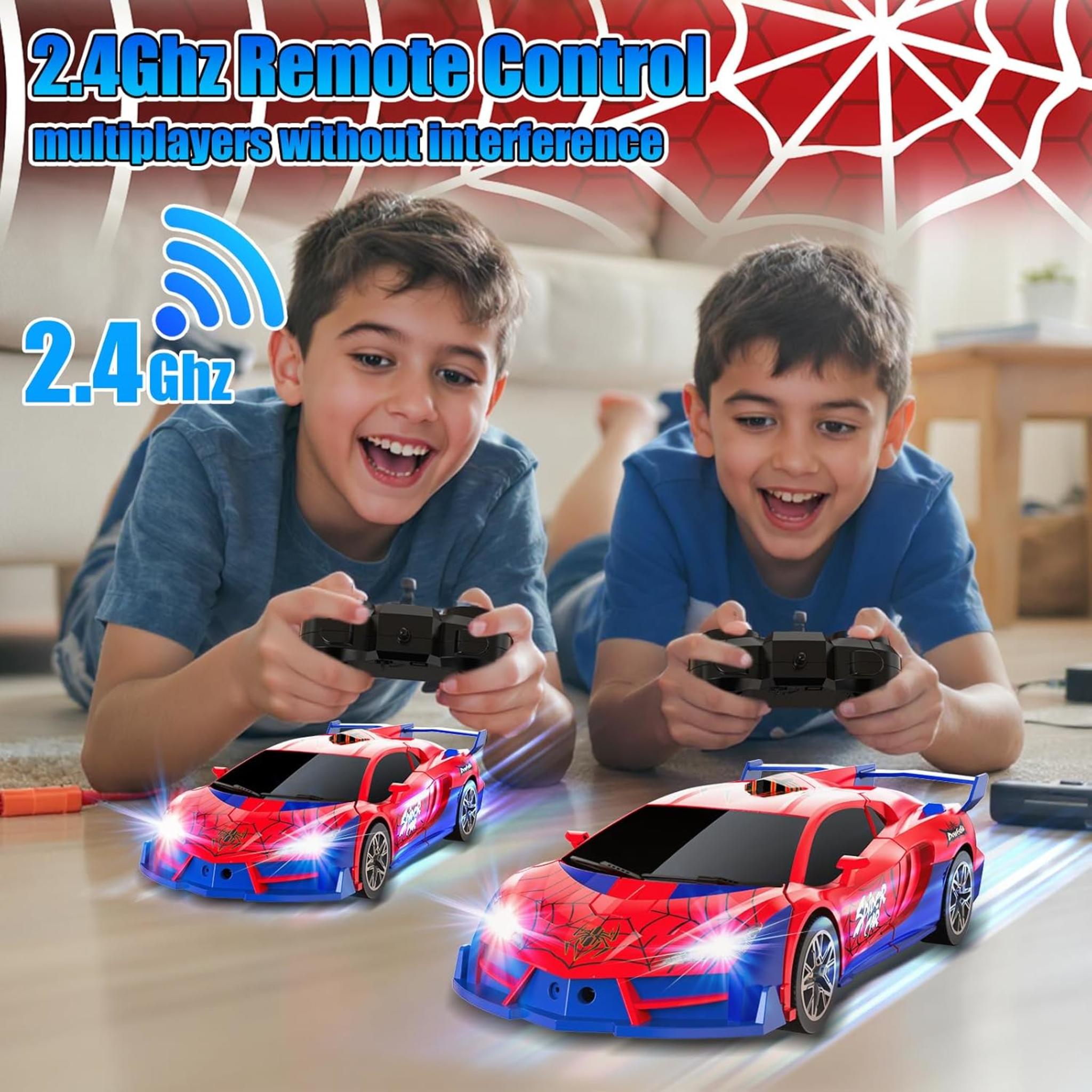 2-in-1 Transforming RC Car with Dual-Color Lights