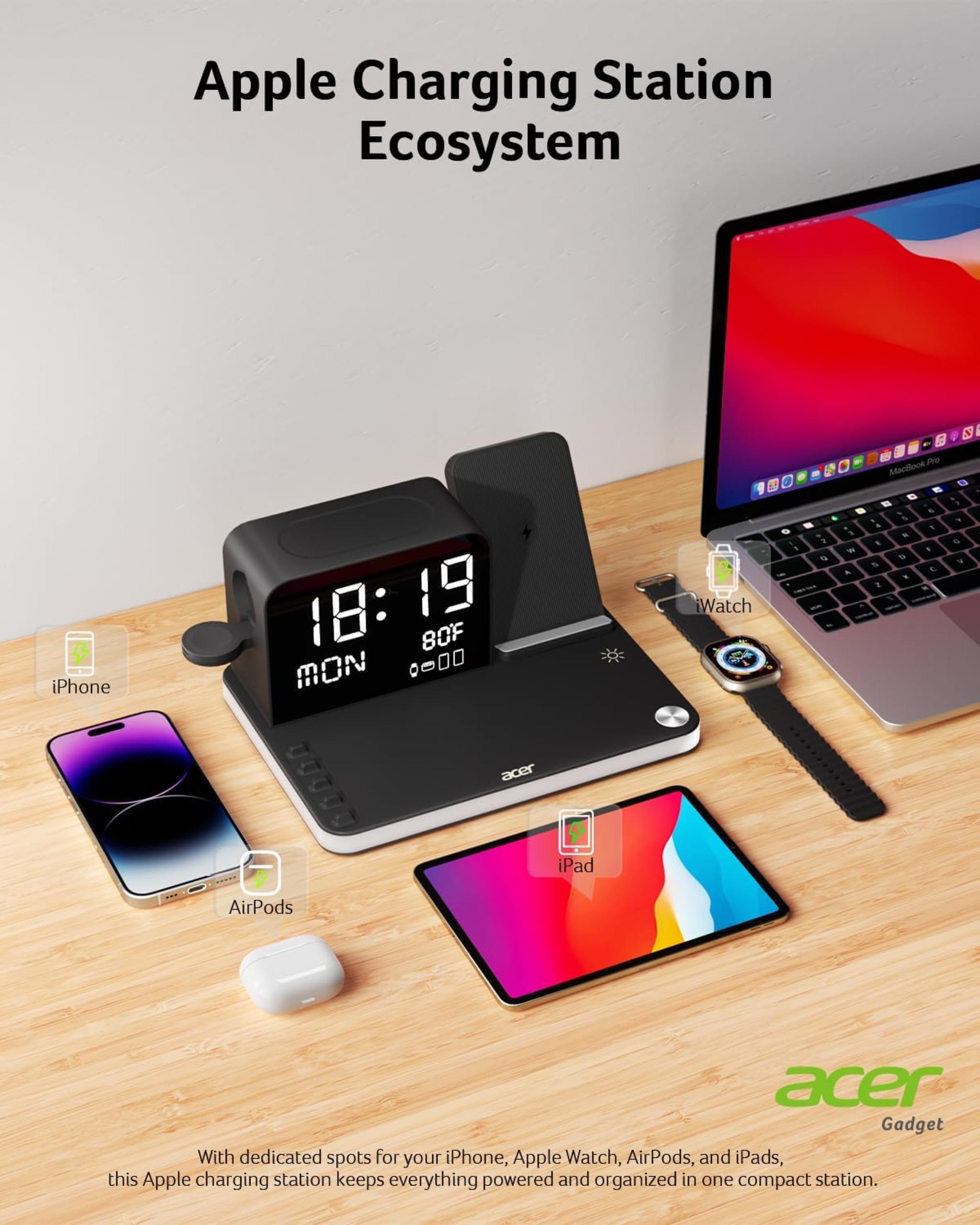 7-in-1 Wireless Charging Station with Fast 30W Charging