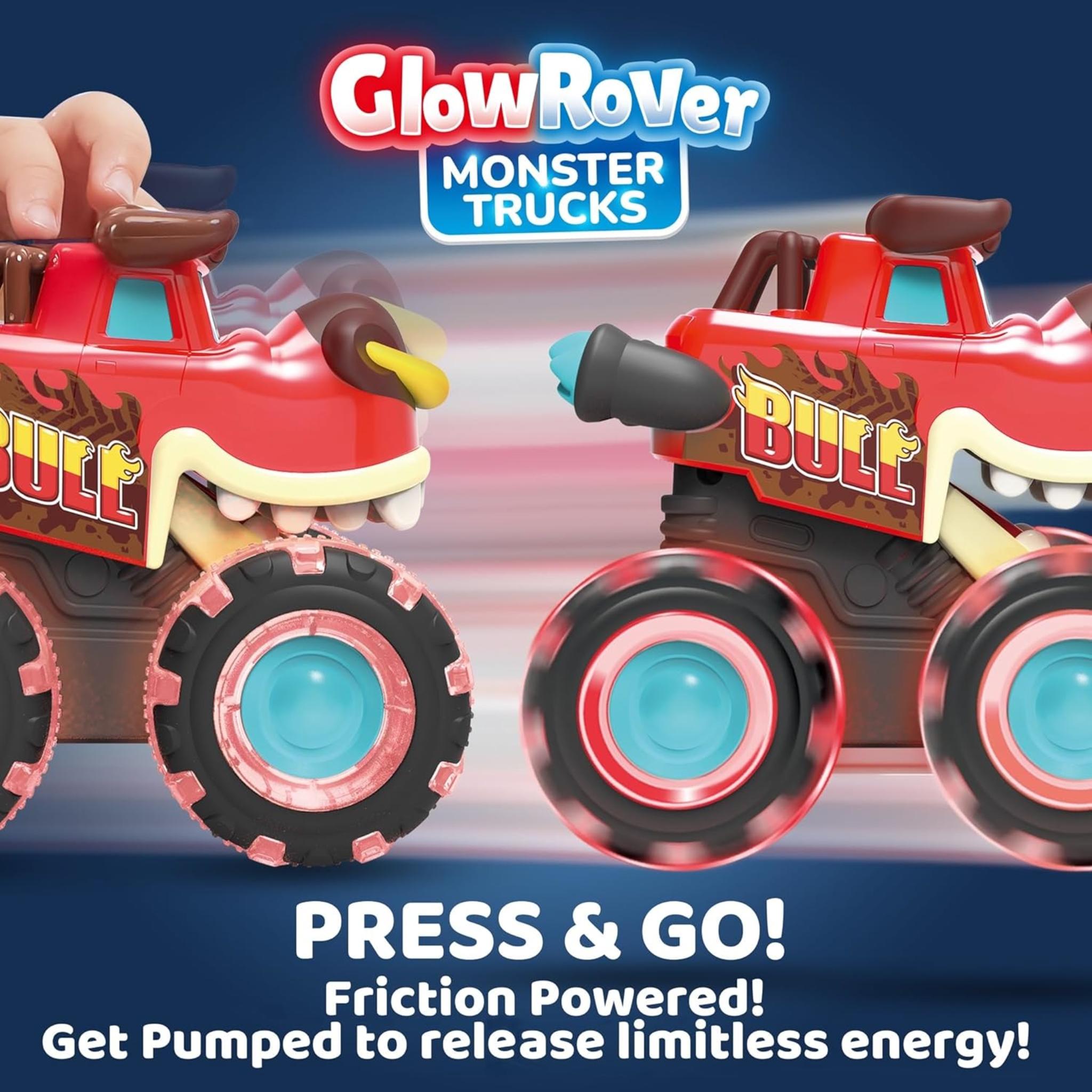 3 Pack Motion Activated Light Up Monster Trucks with LED Wheels