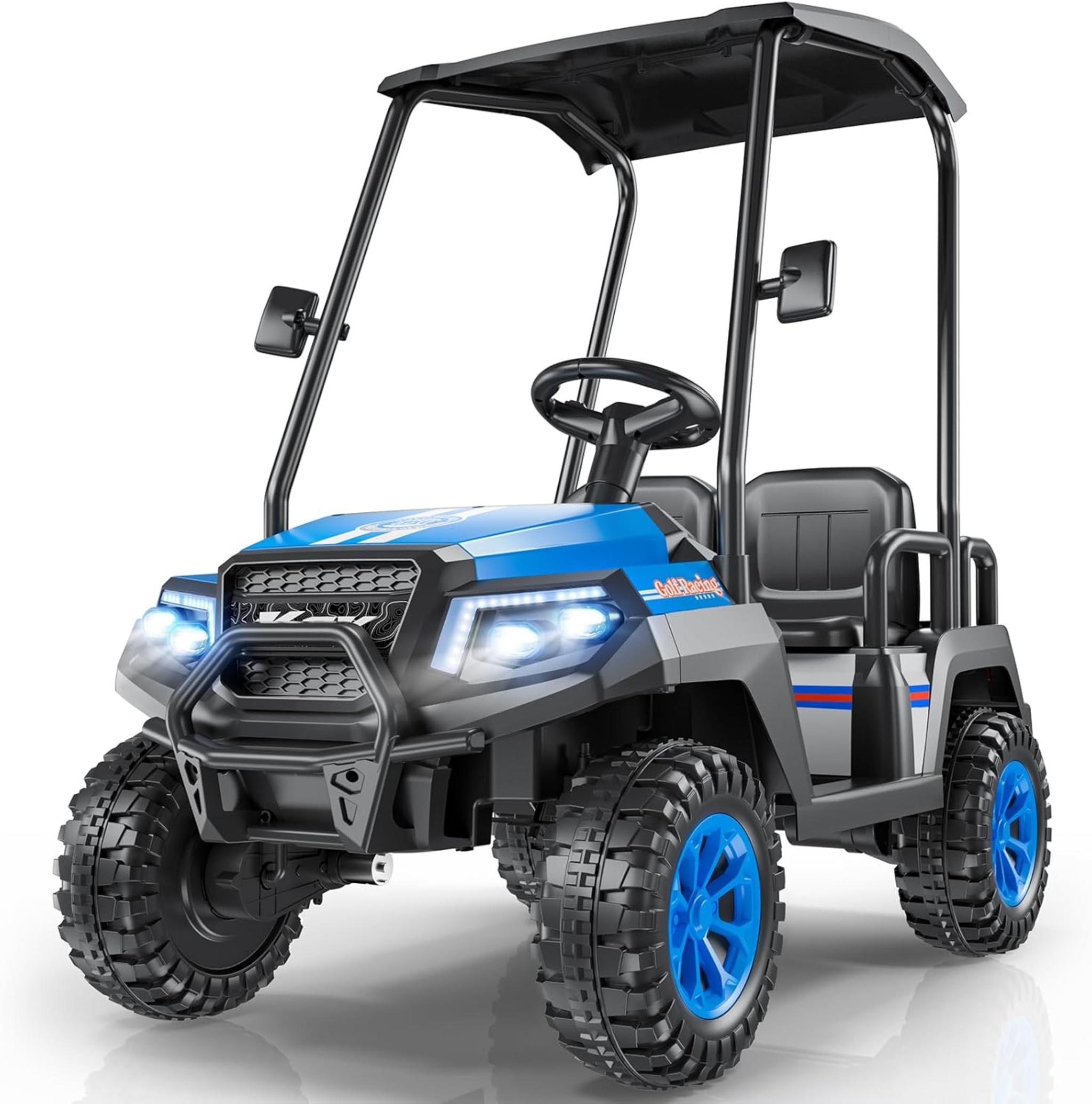 24V 4-Seater Kids' Golf Cart with Remote Control, 4WD Ride-On Car for Ages 3-8