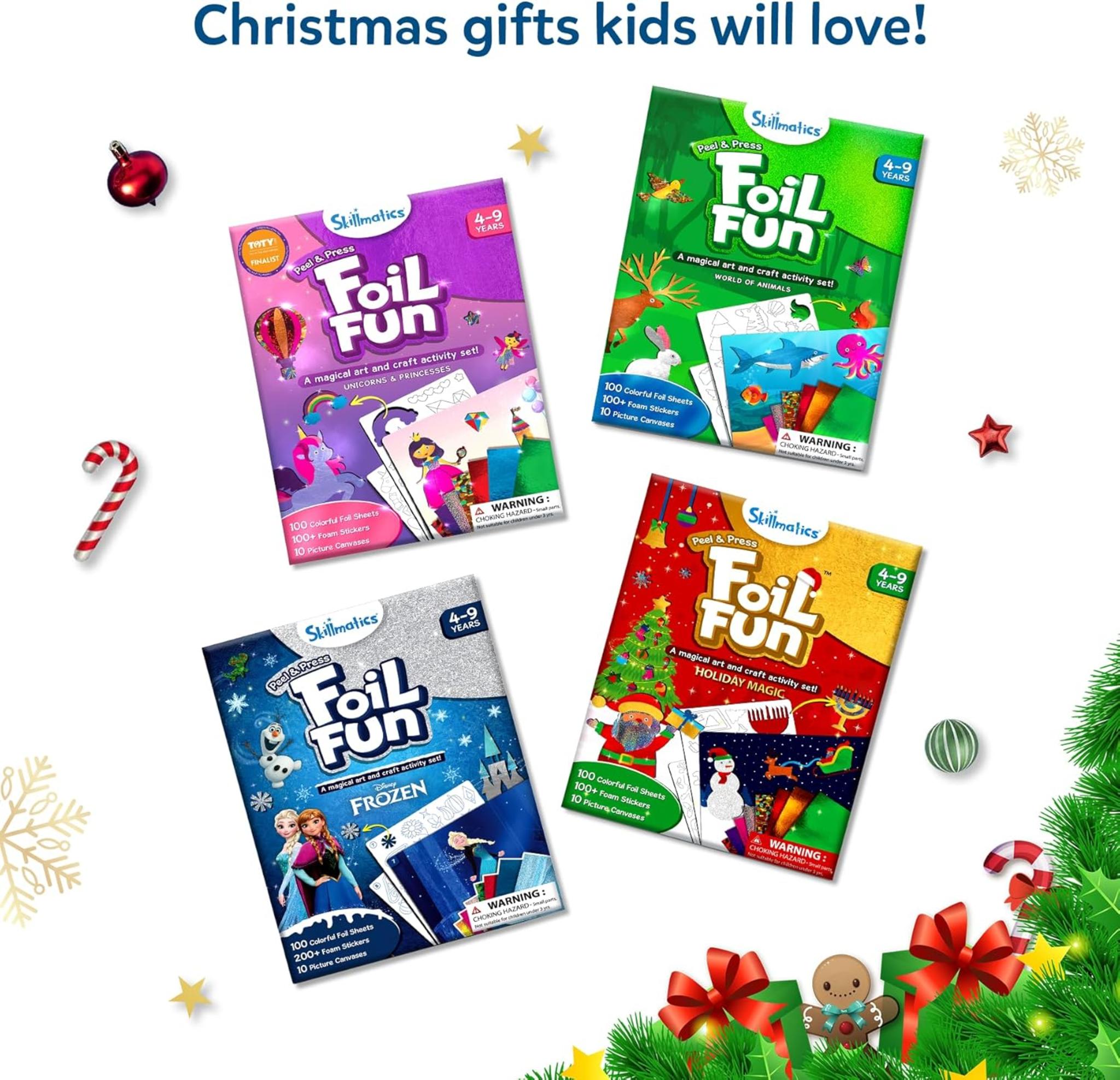 Foil Fun Holiday Art & Craft Kit for Kids Ages 4-9