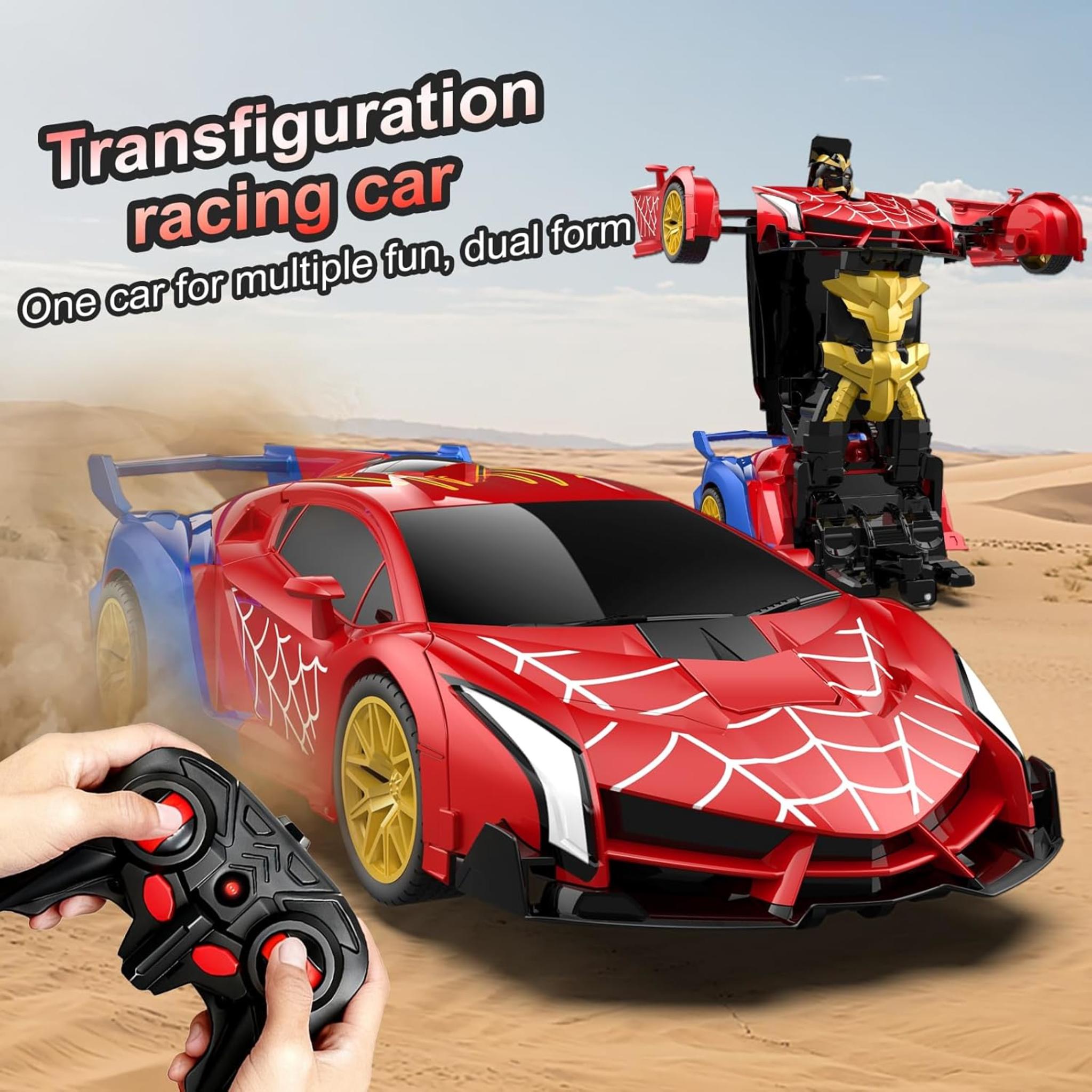 Transform RC Car with One-Button Deformation & 360° Rotation