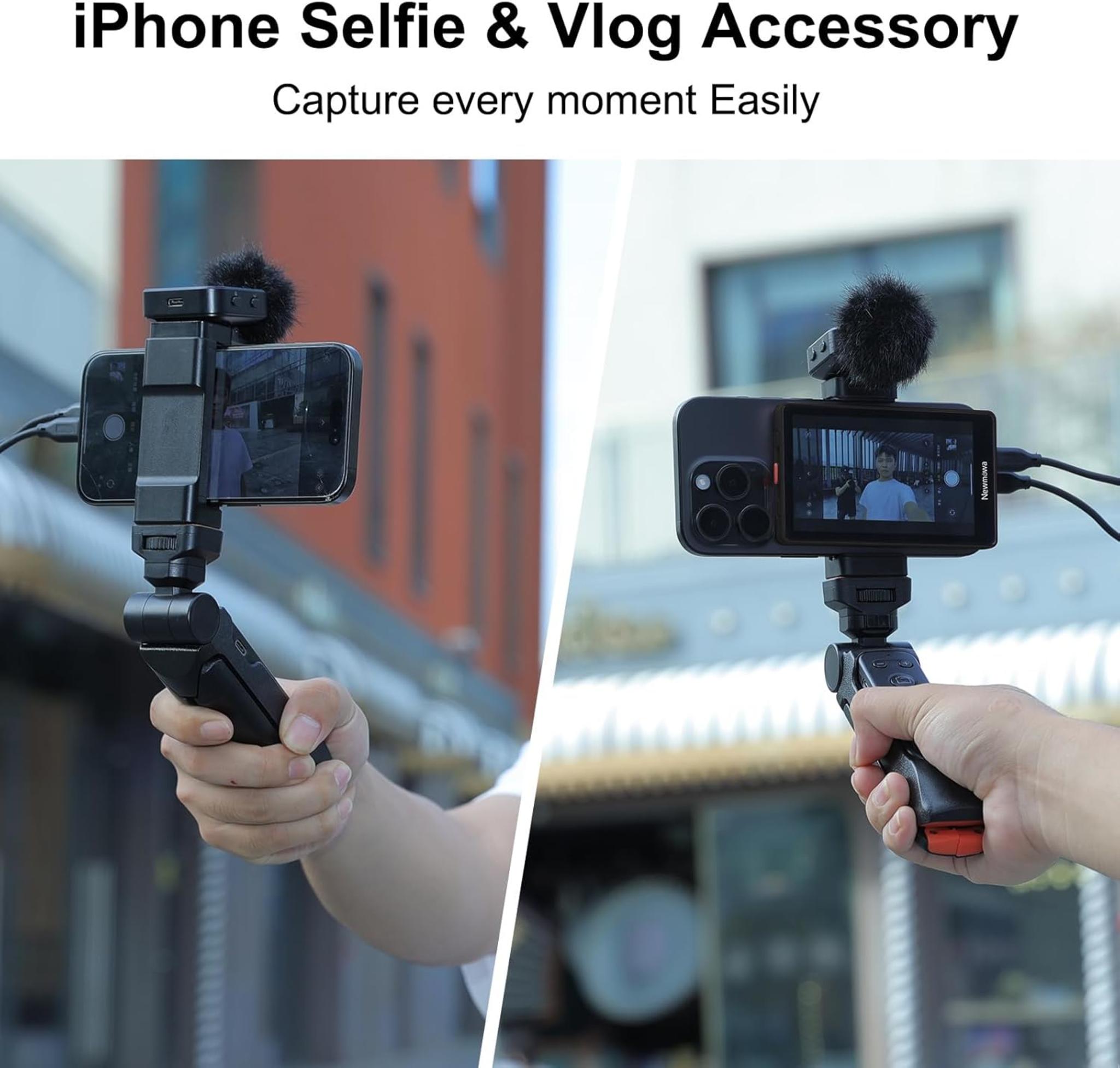 Magnetic Phone Vlog Selfie Monitor Screen - 1080P Wireless & 4K Wired Recording