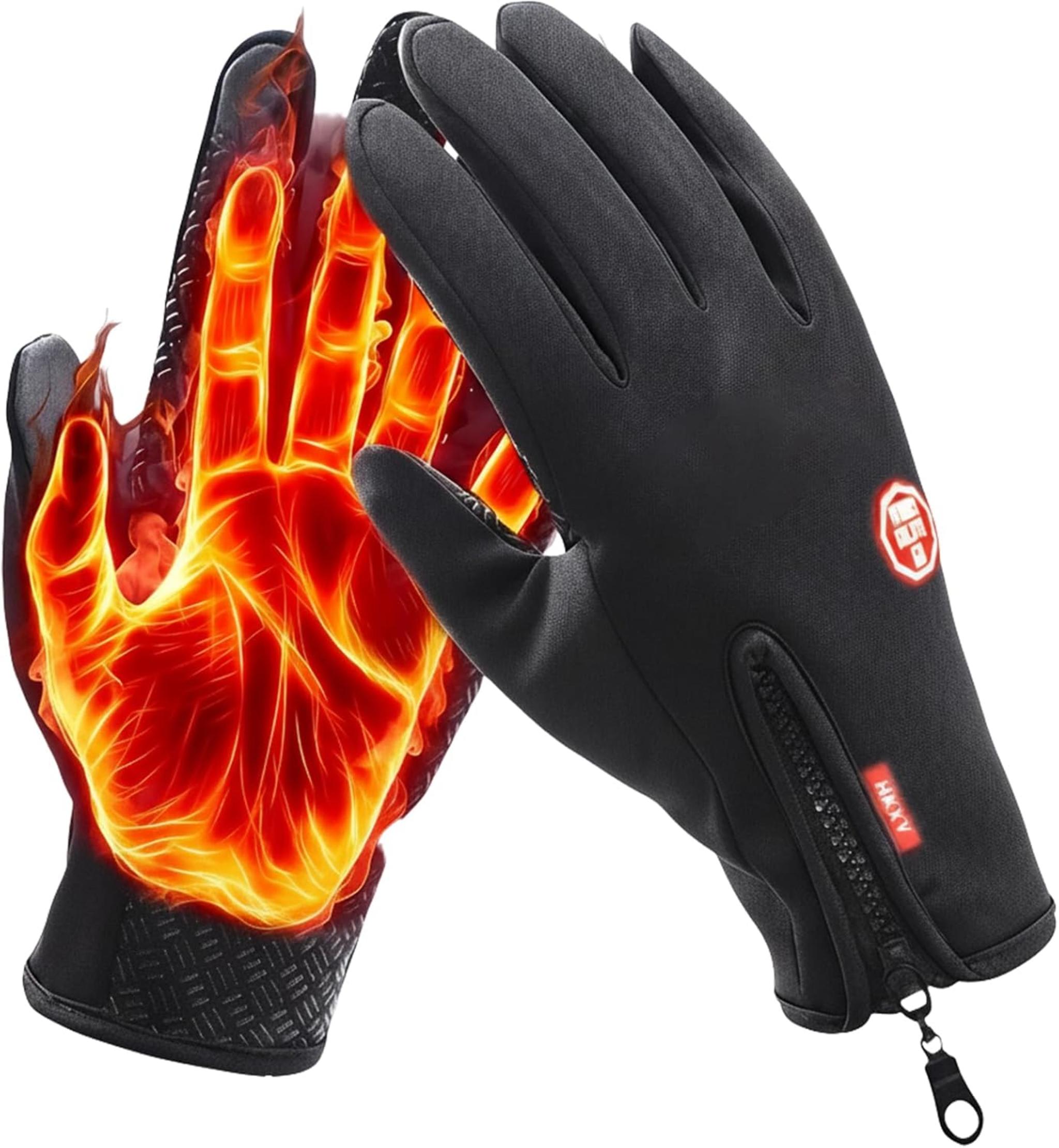 Waterproof Windproof Thermal Winter Gloves with Touchscreen & Anti-Slip Grip