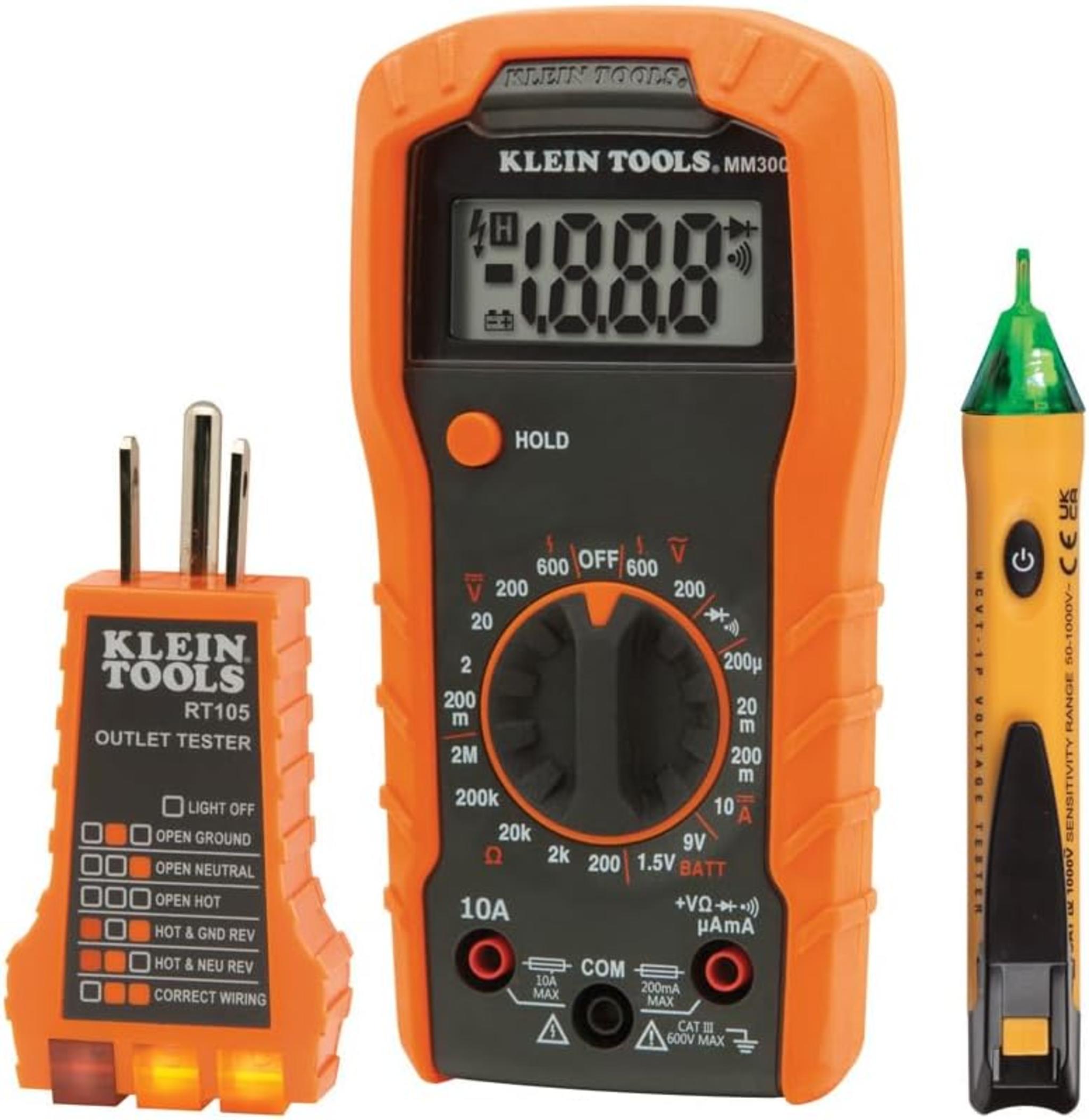 Electrical Test Kit with Digital Multimeter, Voltage Tester and Outlet Tester