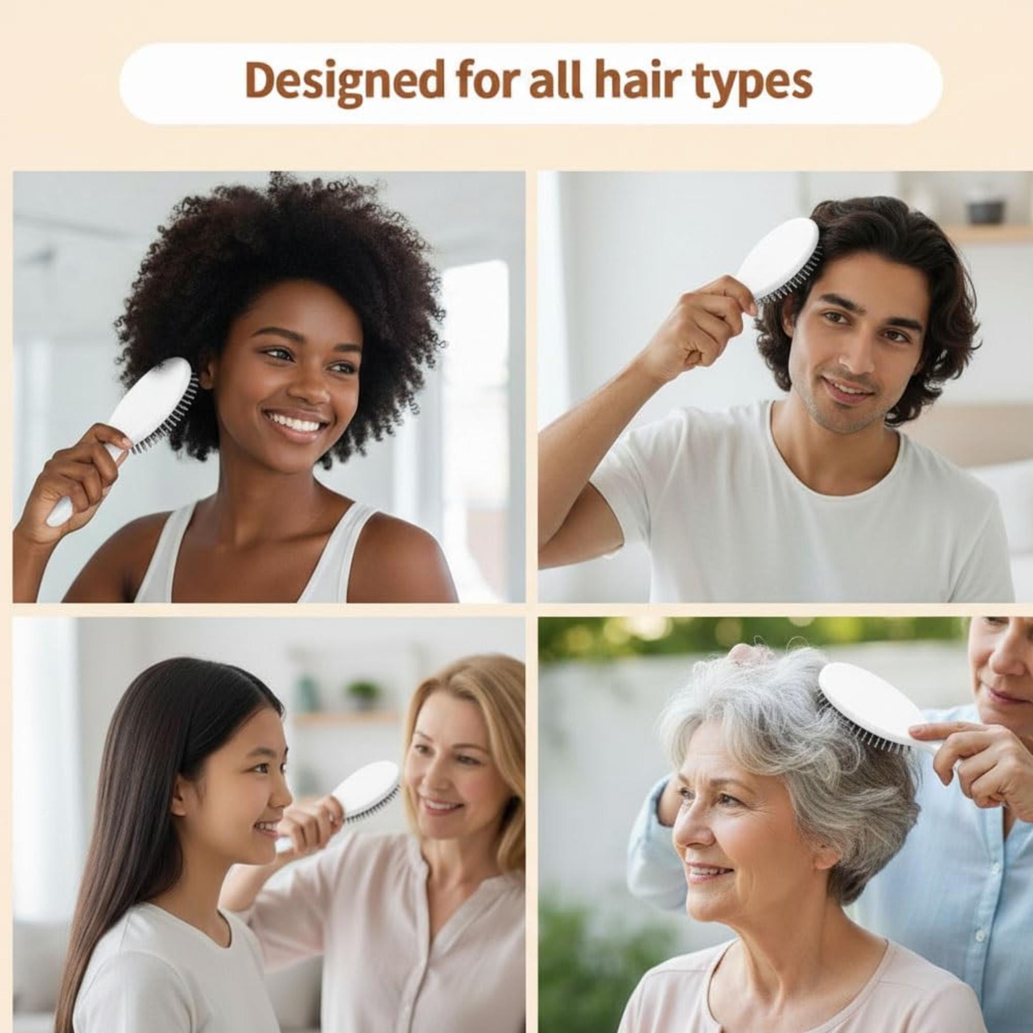 Dual-Layer Boar Bristle Brush with Microsphere Tips