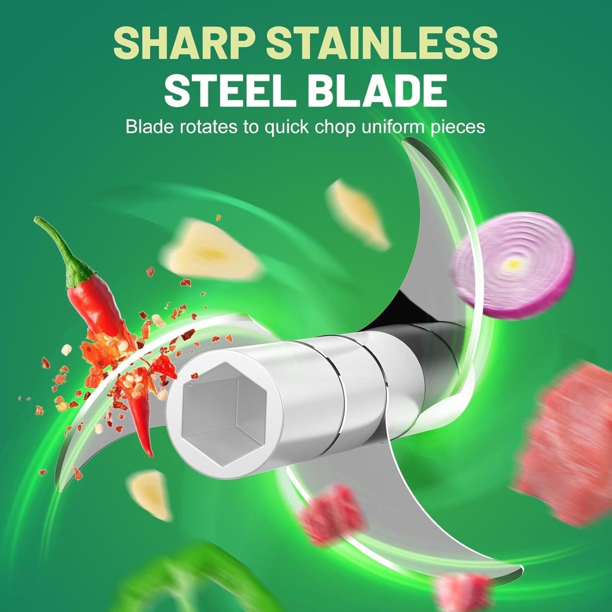 300ML Cordless Electric Garlic Chopper - Portable Mini Food Processor