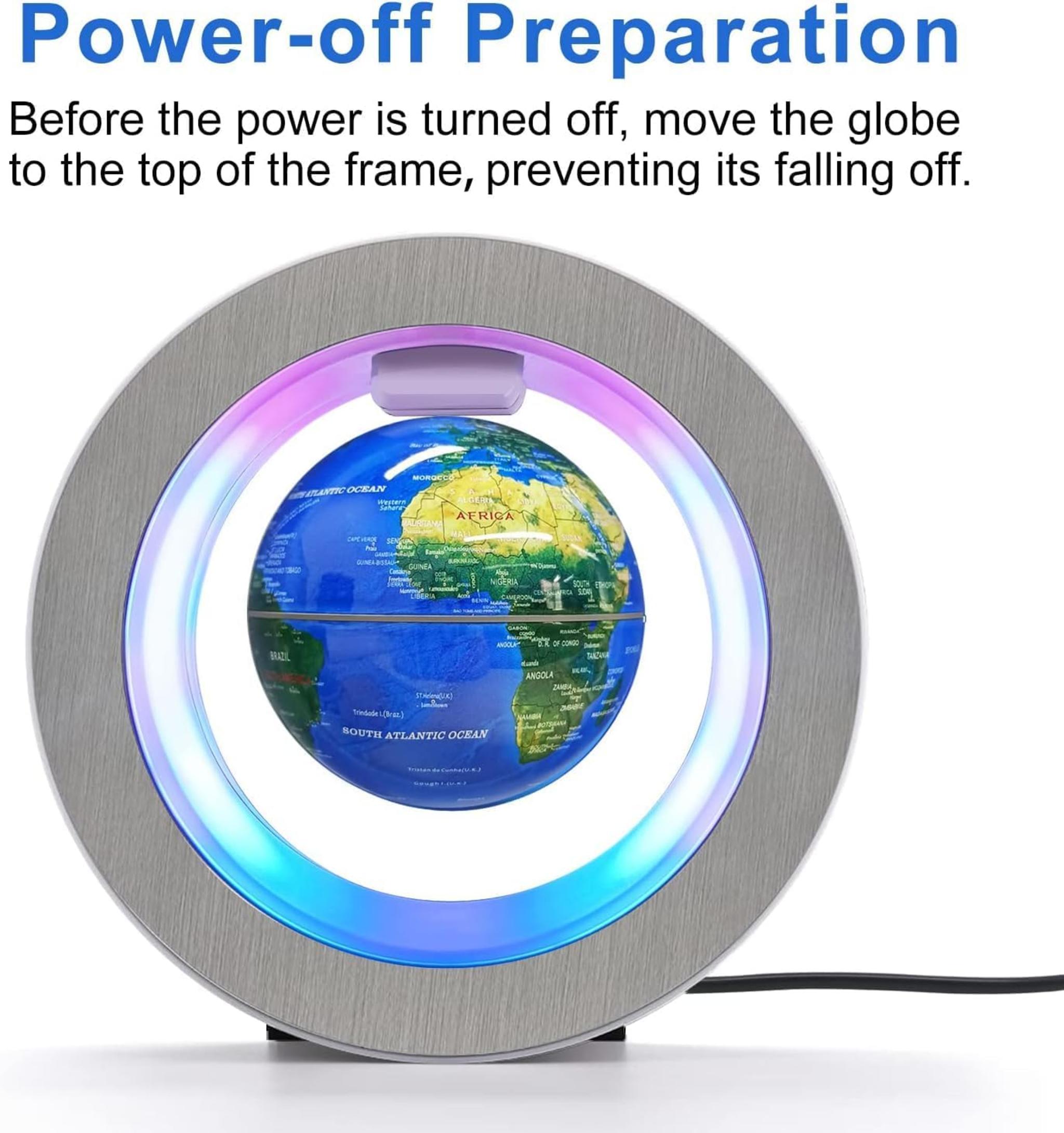 Magnetic Levitation Floating Globe with LED Lights - 4 Inch Educational Desk Decor