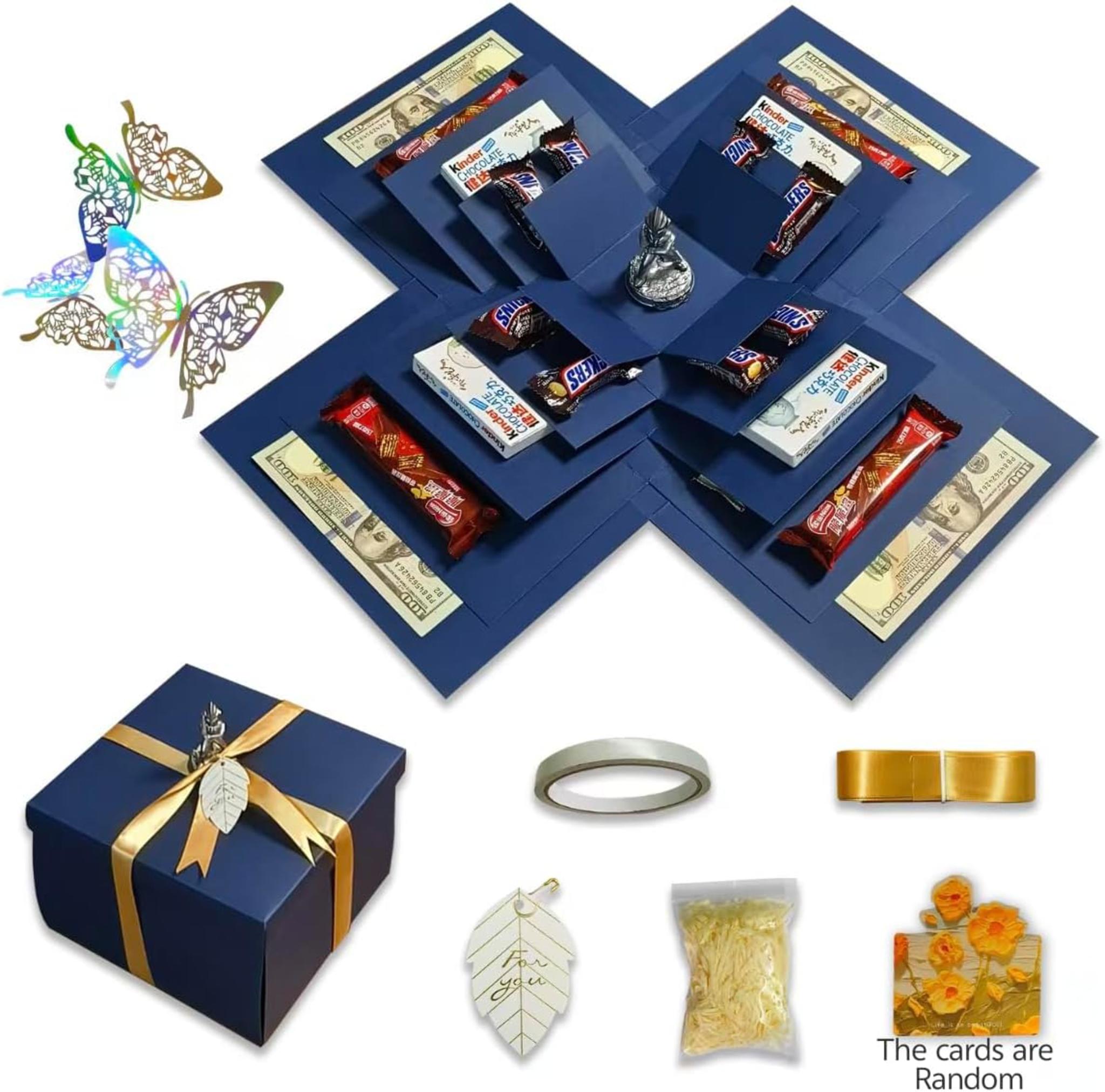 5-Layer Explosion Gift Box DIY Kit - Assembled Main Part for Surprise Snacks & Photos