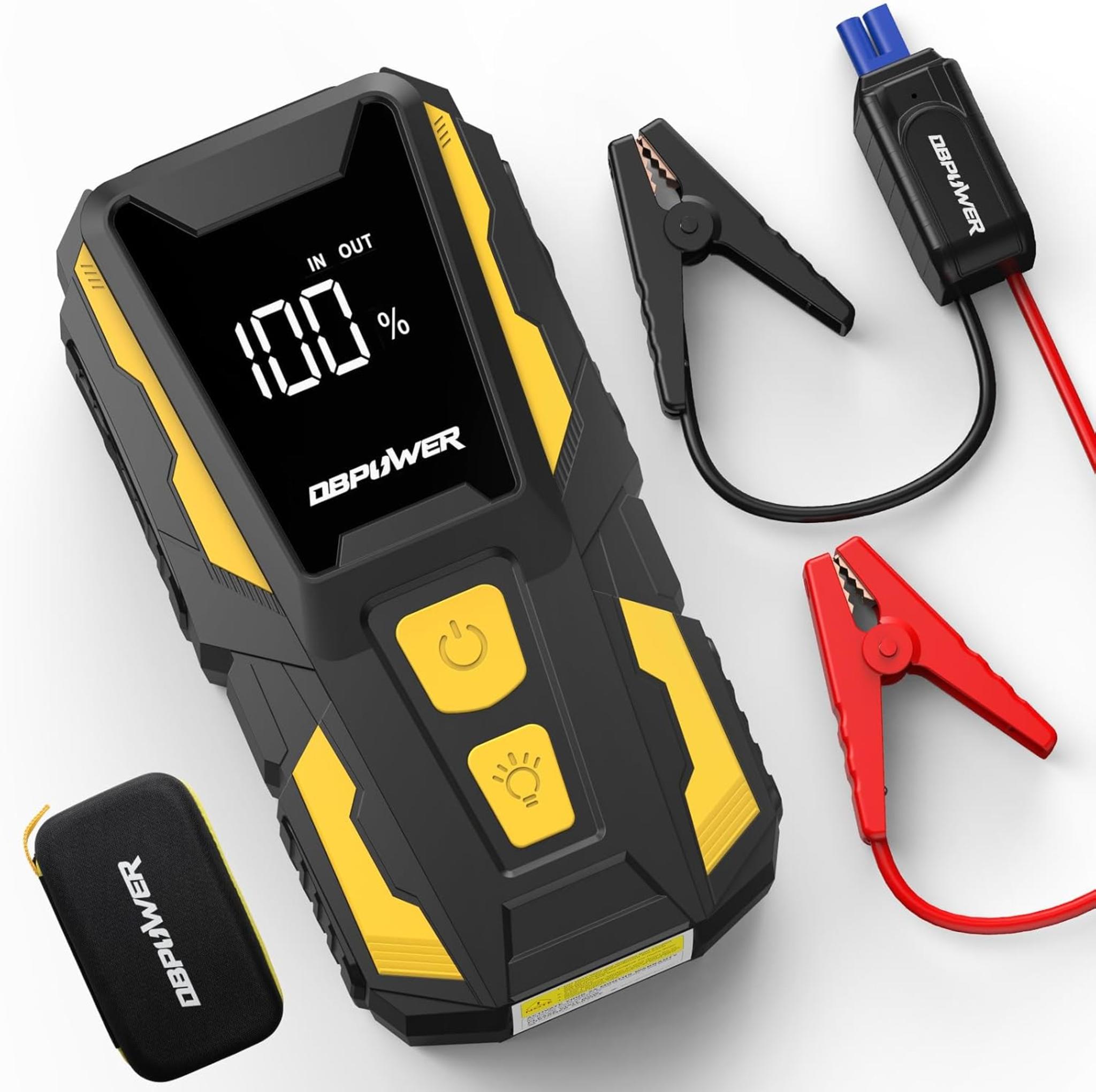 5000A Car Battery Jump Starter for 10.0L Gas/8.0L Diesel Engines with LED Light and Power Bank