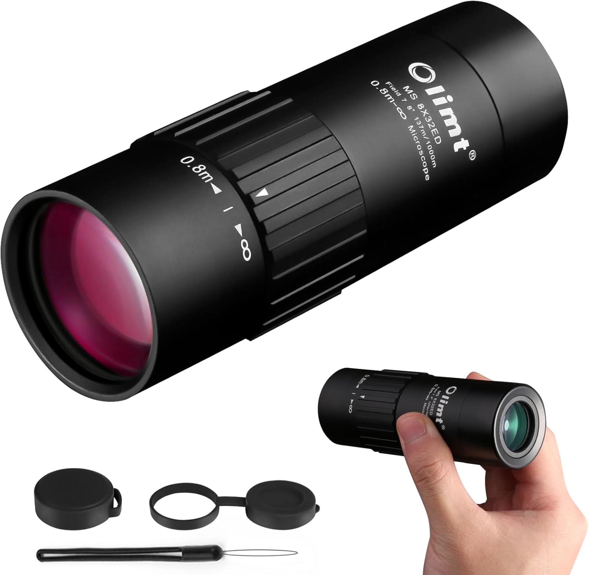 8x32 Mini Pocket Monocular with Superior Optics and Waterproof Design