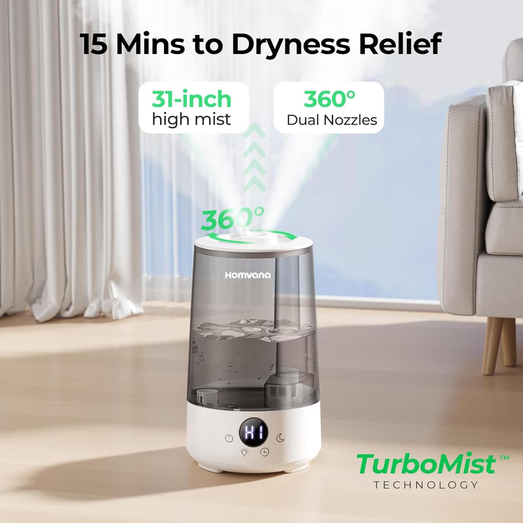 3.6L Cool Mist Humidifier with Aromatherapy & Mood Light