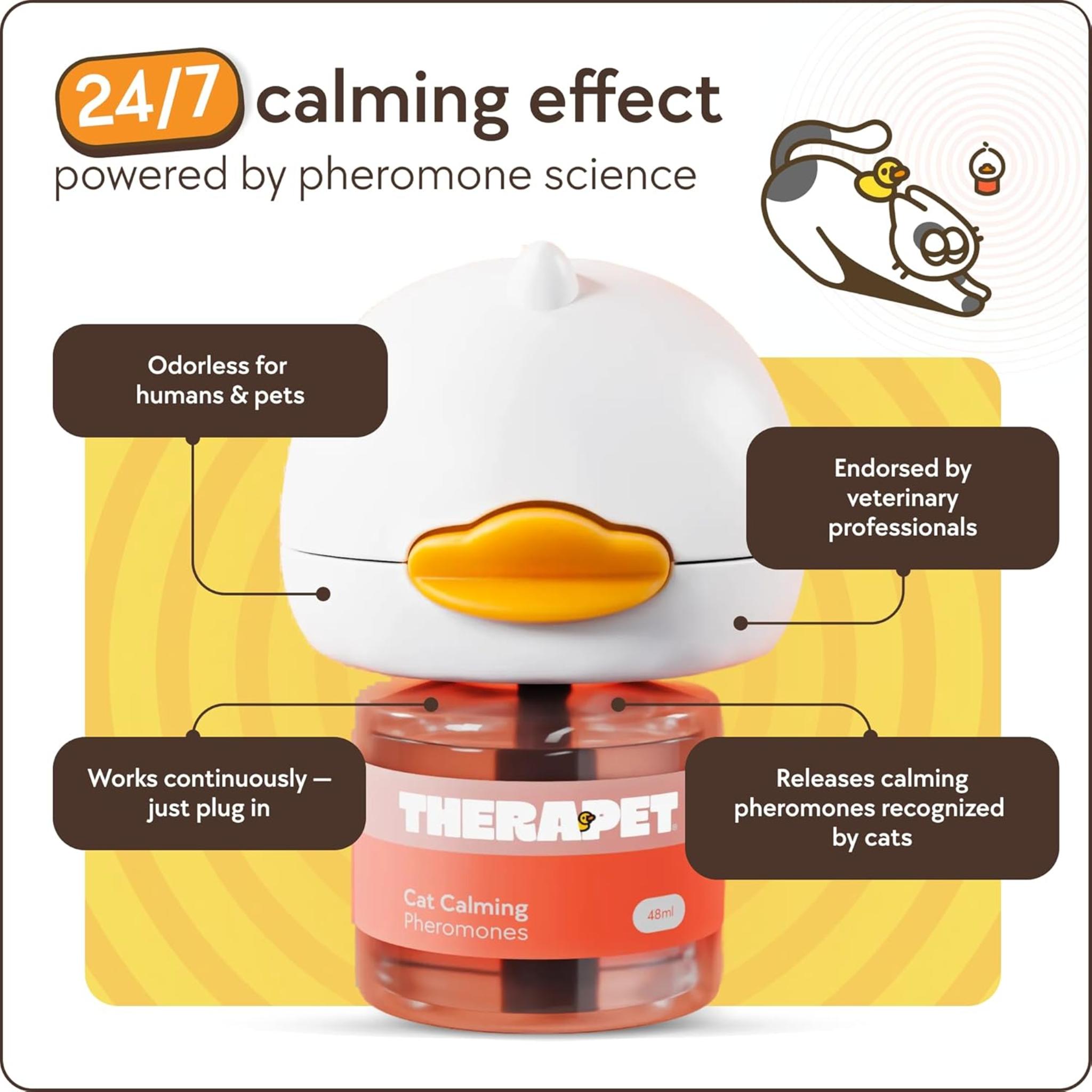 60-Day Cat Calming Diffuser with Refill - Reduces Stress, Spraying & Fighting