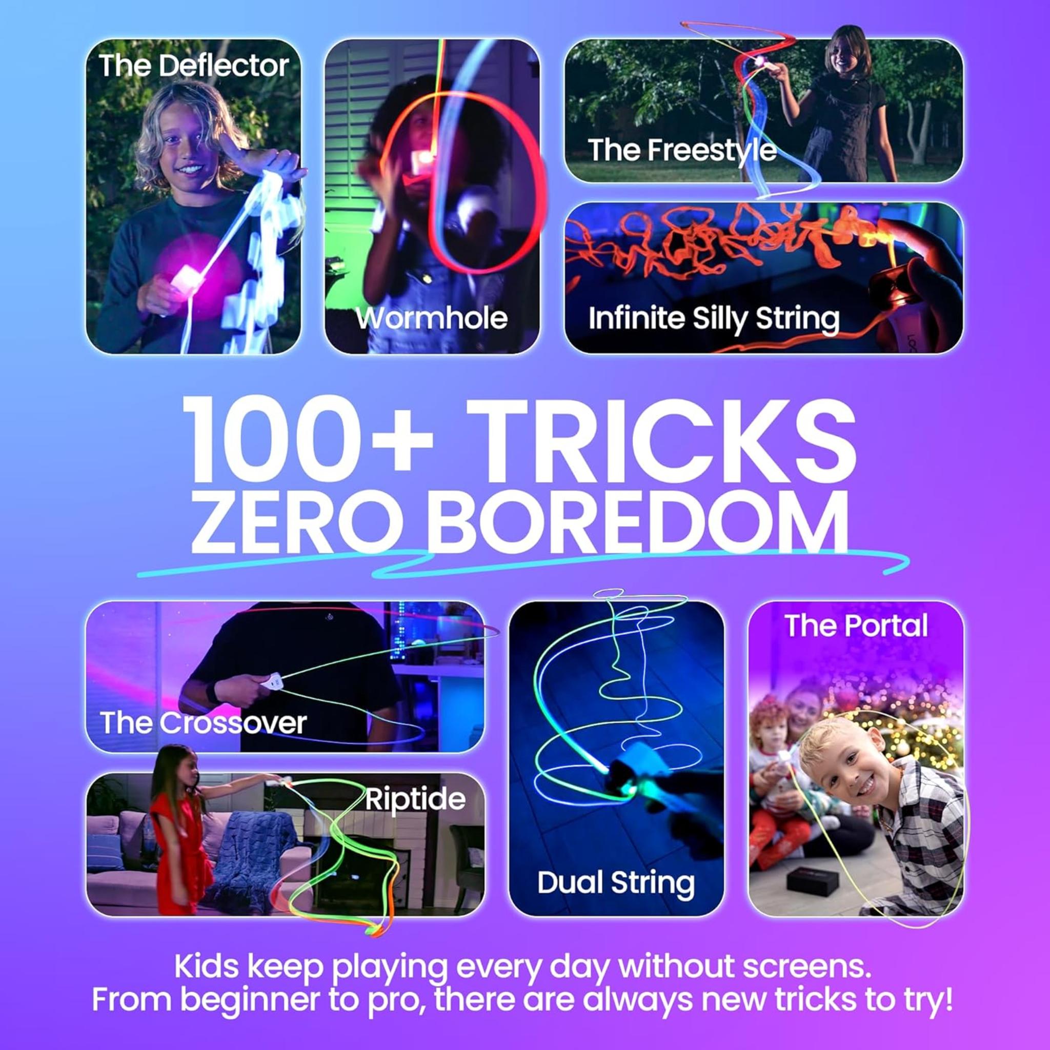 Glow-in-the-Dark String Toy with 100+ Tricks