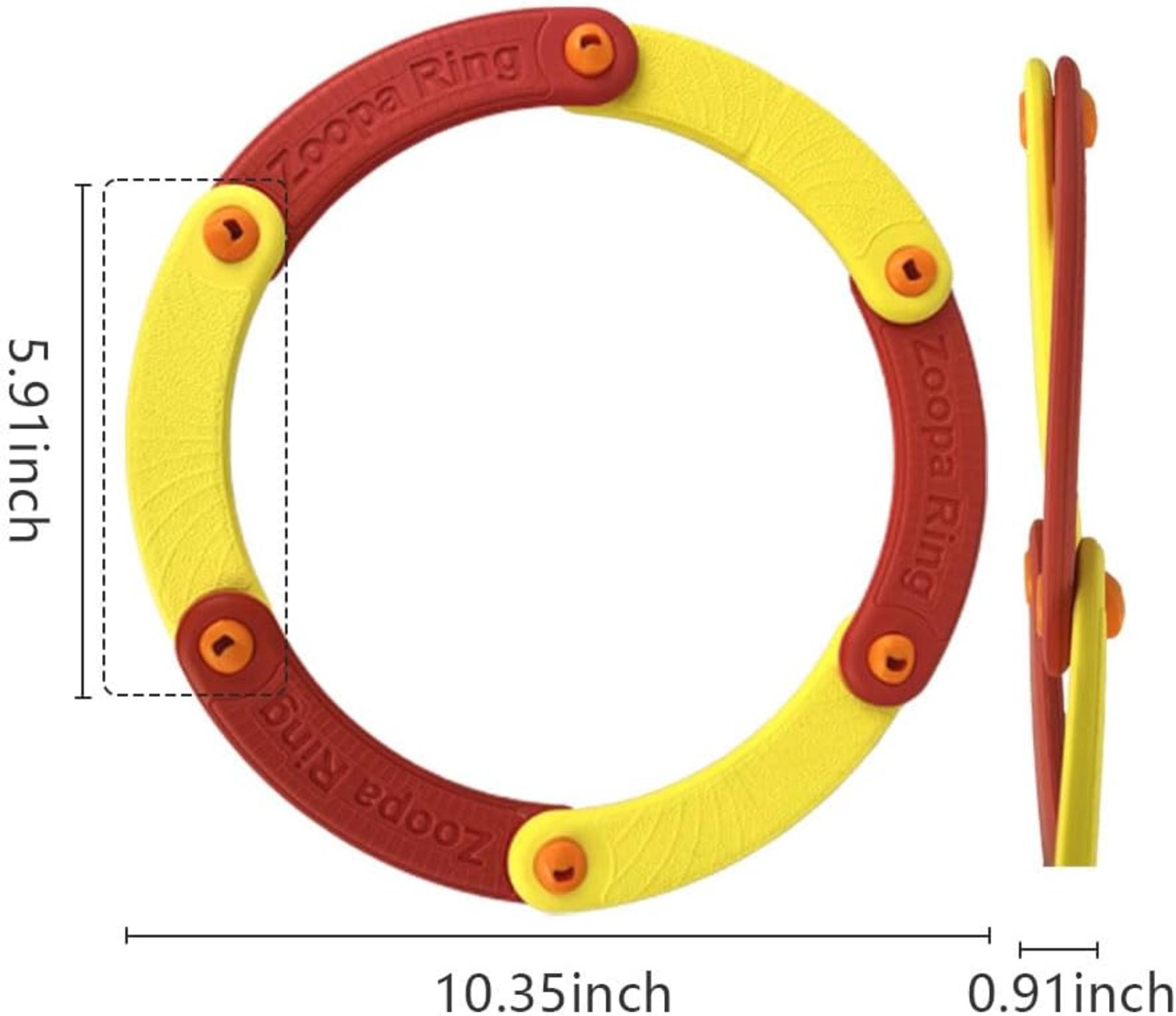 Reddish Yellow Flying Ring Toy for Pets and Kids - Durable, Sound-Making Outdoor Fun