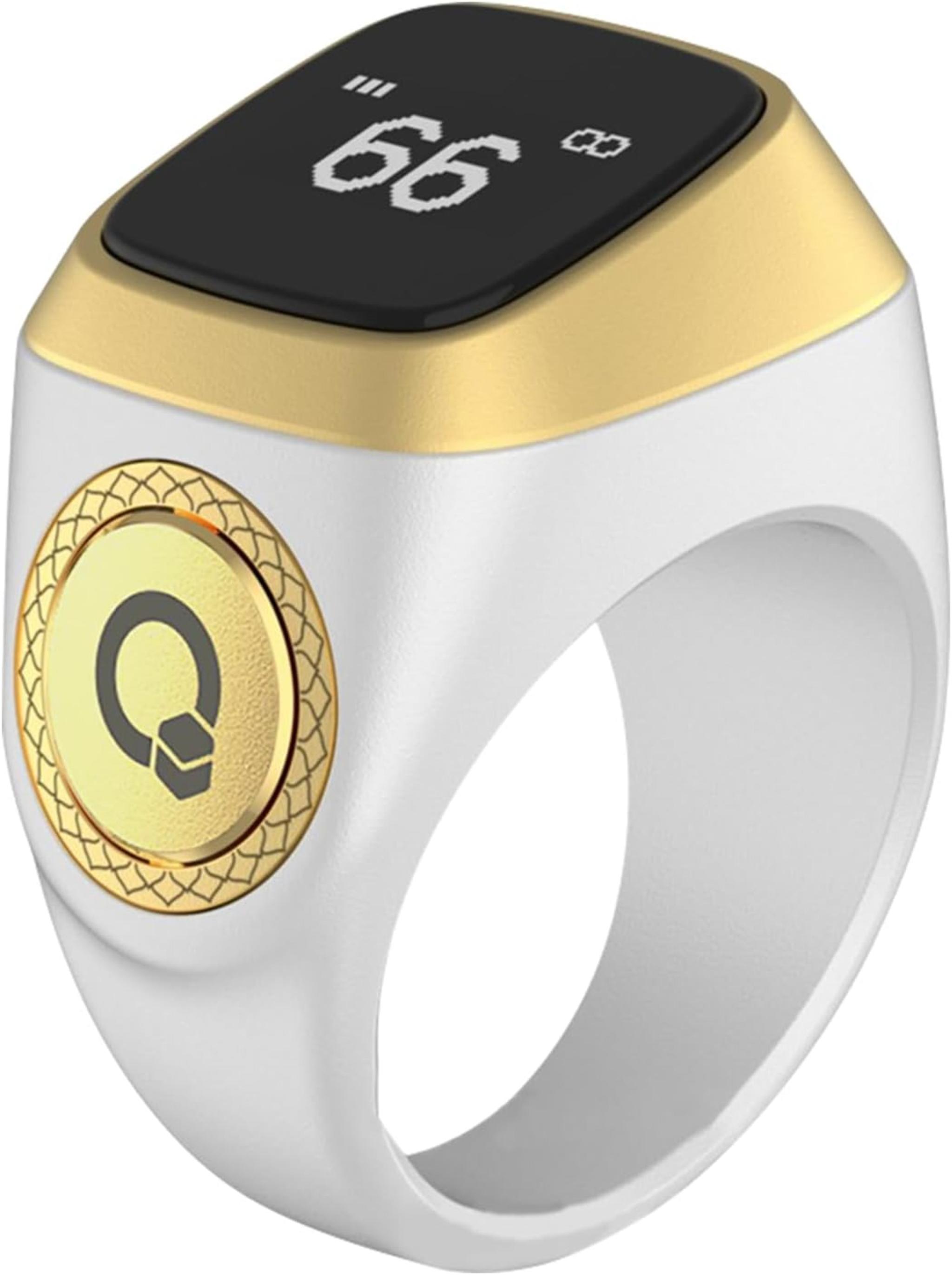 Smart Digital Prayer Ring with Tasbih Counter, Azan Alarm & OLED Display