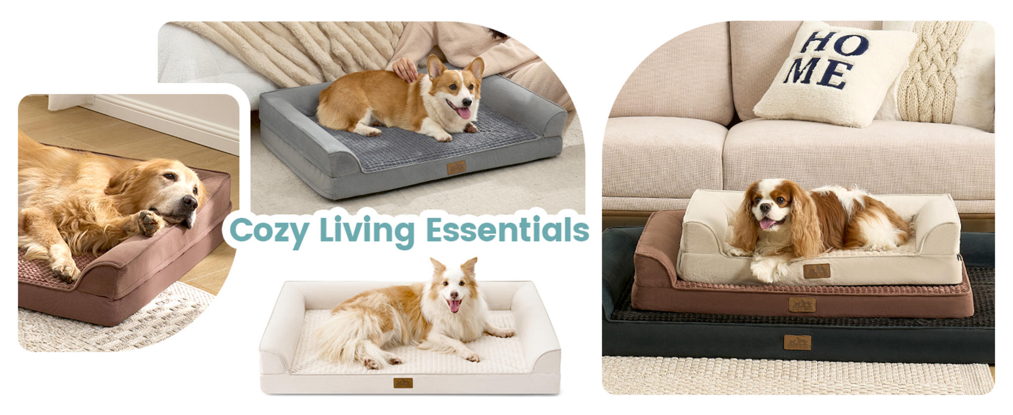 Egg Crate Foam Sofa for Pets Up to 100 lbs - U-Shaped Design image 18