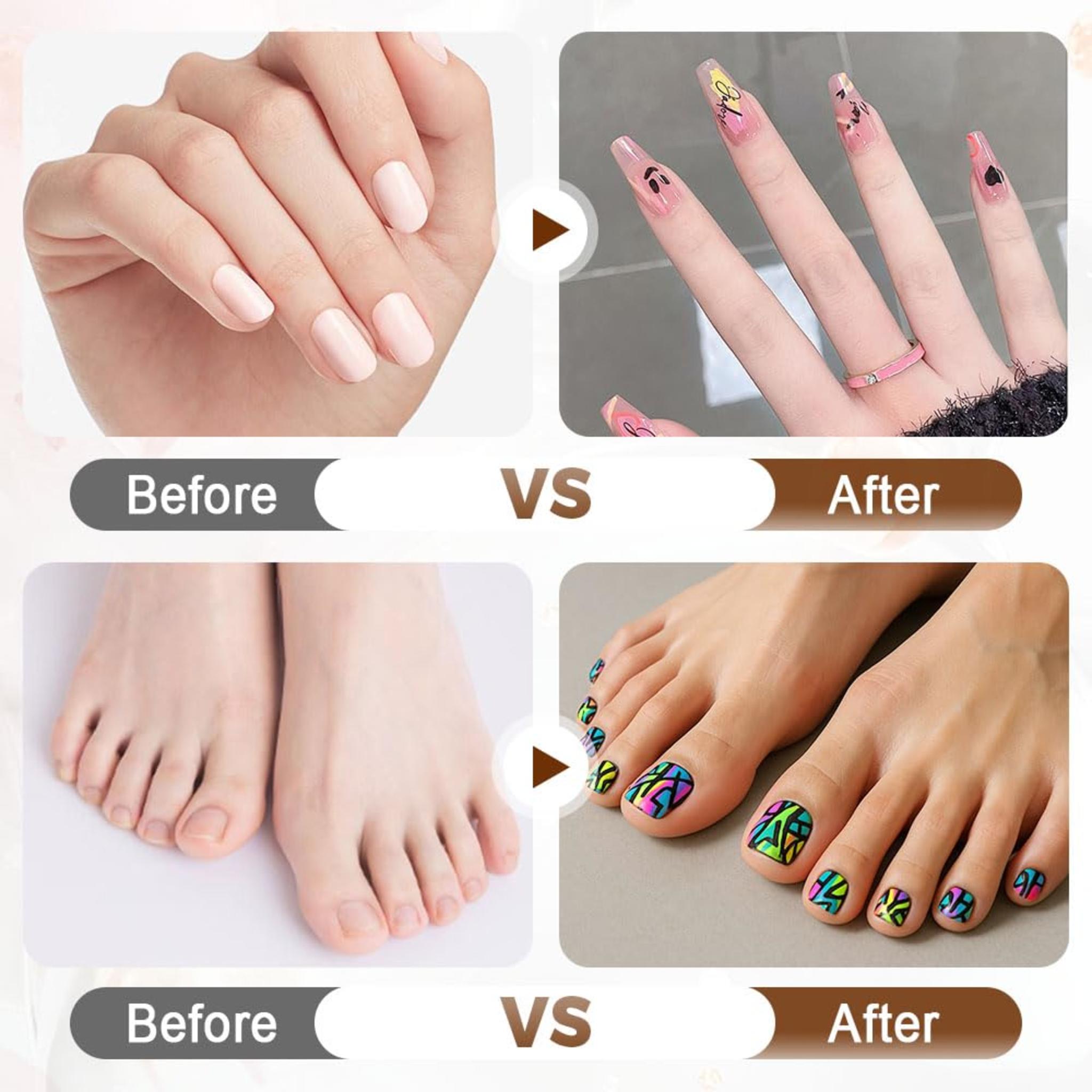 12 Colors Nail Art Pens Set with 30 Stickers, Quick Dry Acrylic Markers for DIY Dotting Drawing Painting