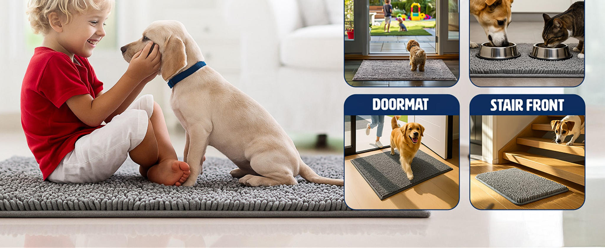 Muddy Mat® Super Absorbent Dog Door Mat for Muddy Paws, Non-Slip Washable Pet Rug image 11