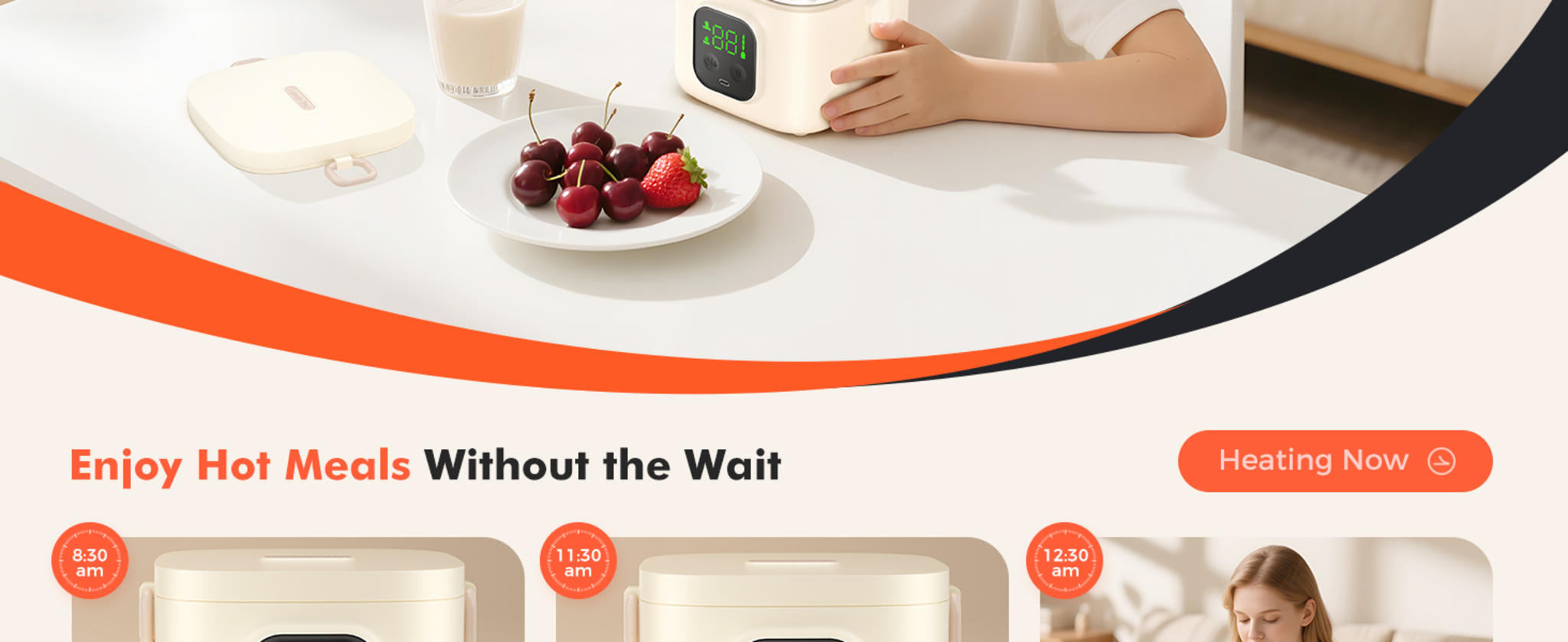 Cordless Electric Lunch Box - 14000mAh Battery, Self-Heating Food Warmer, 800ml Portable image 7