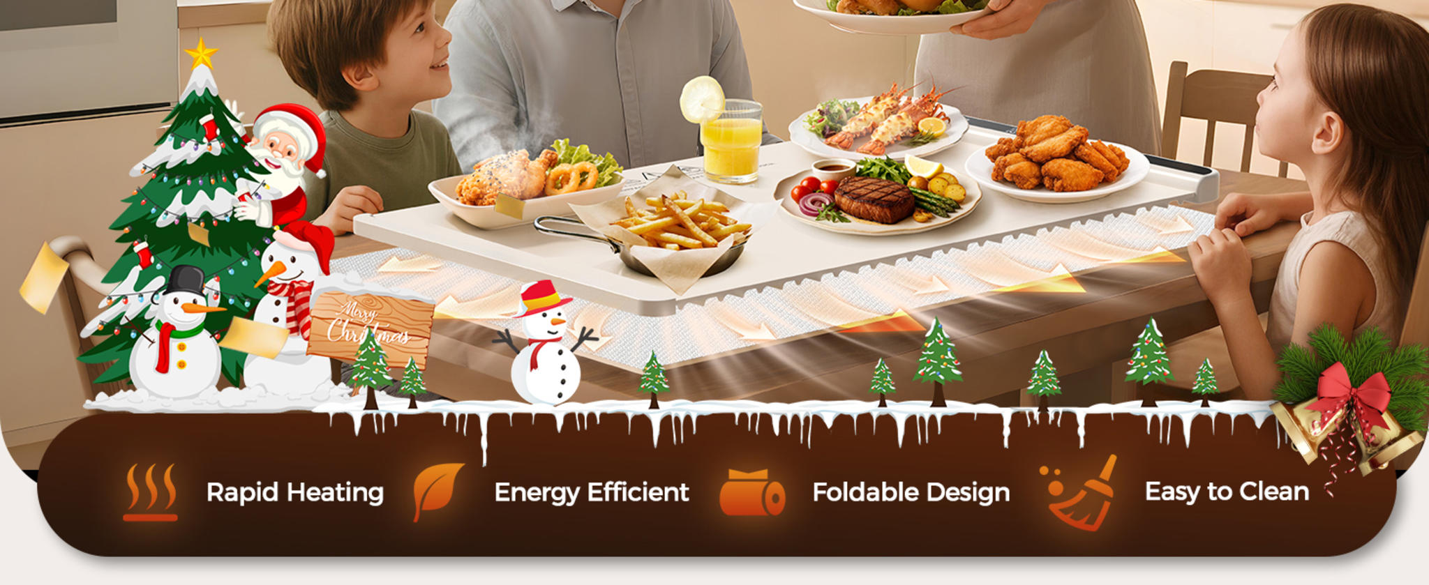 26x15 Inch Food Warming Mat with Heat-Resistant Pad image 8