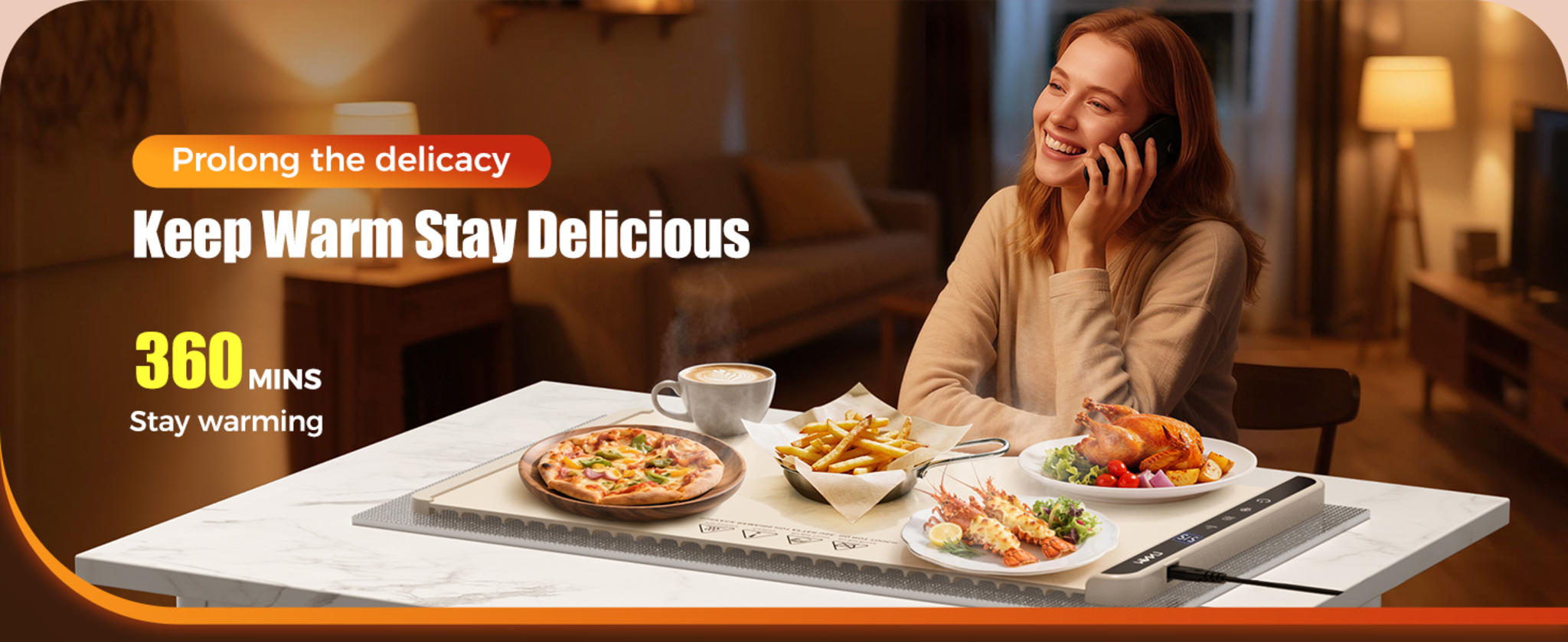 26x15 Inch Food Warming Mat with Heat-Resistant Pad image 12