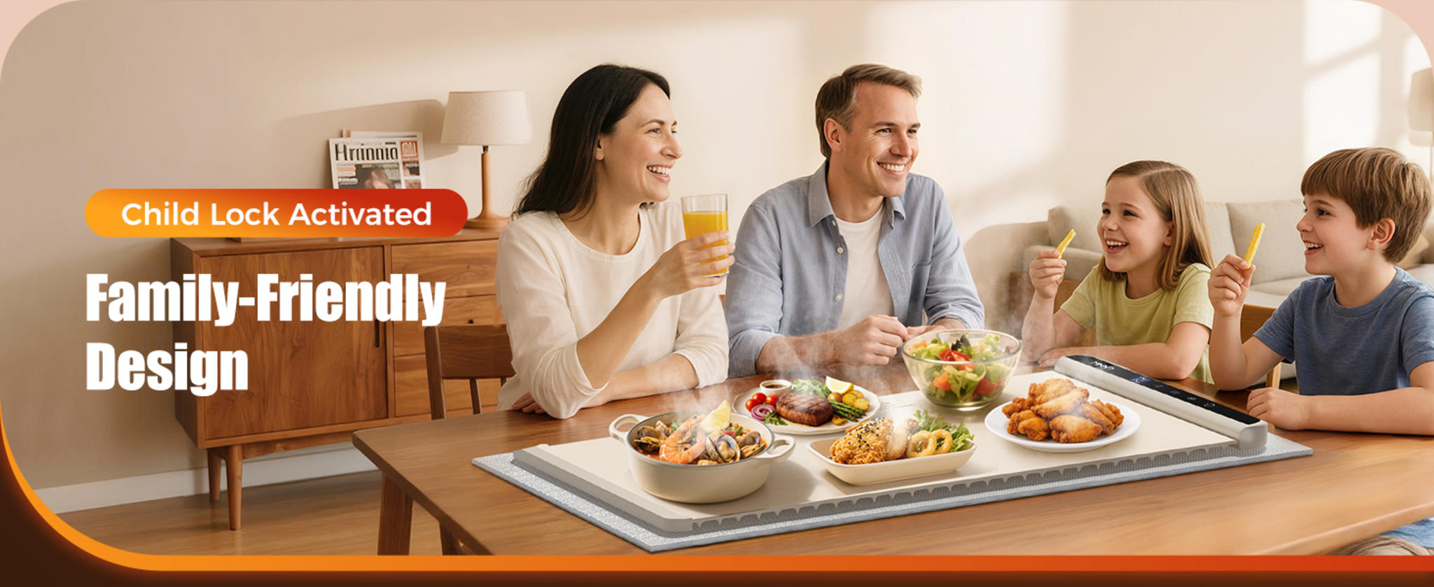 26x15 Inch Food Warming Mat with Heat-Resistant Pad image 14