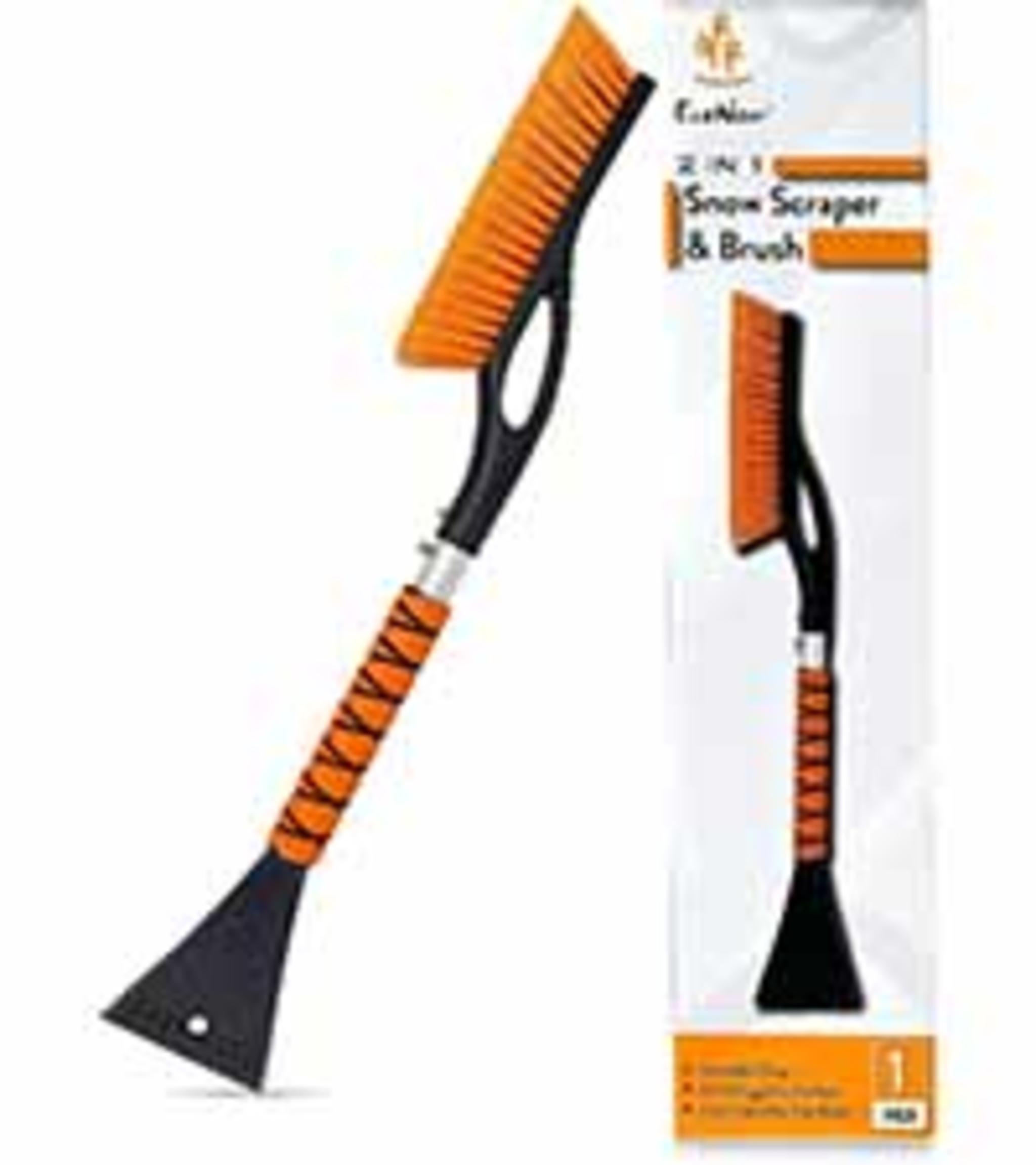 27" Car Snow Brush and Ice Scraper (2-Pack) | Scratch-Free Bristles & Aluminum Body | Winter Car Accessories image 12