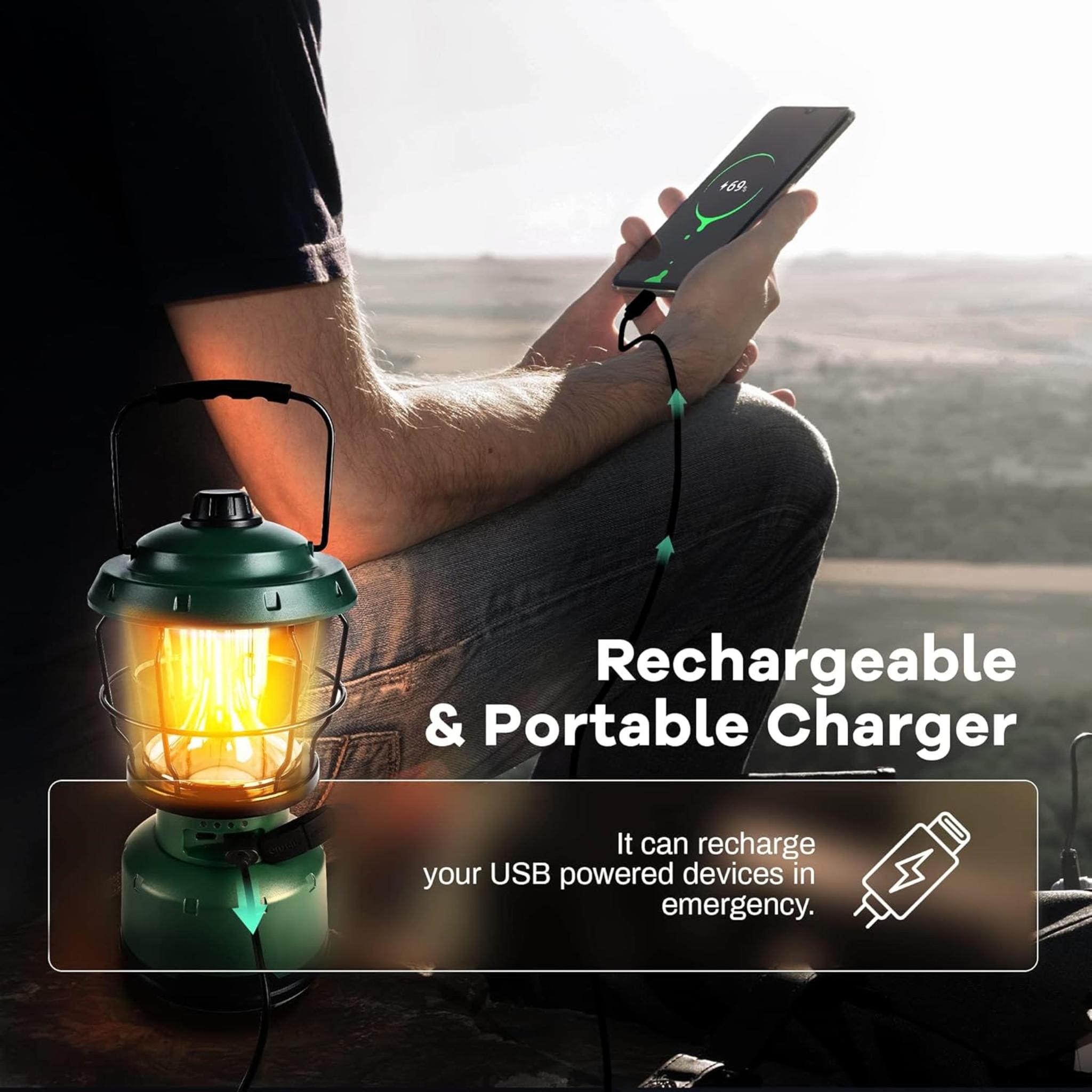 72-Hour LED Camping Lantern, 2500 Lumens Water Resistant Emergency Light