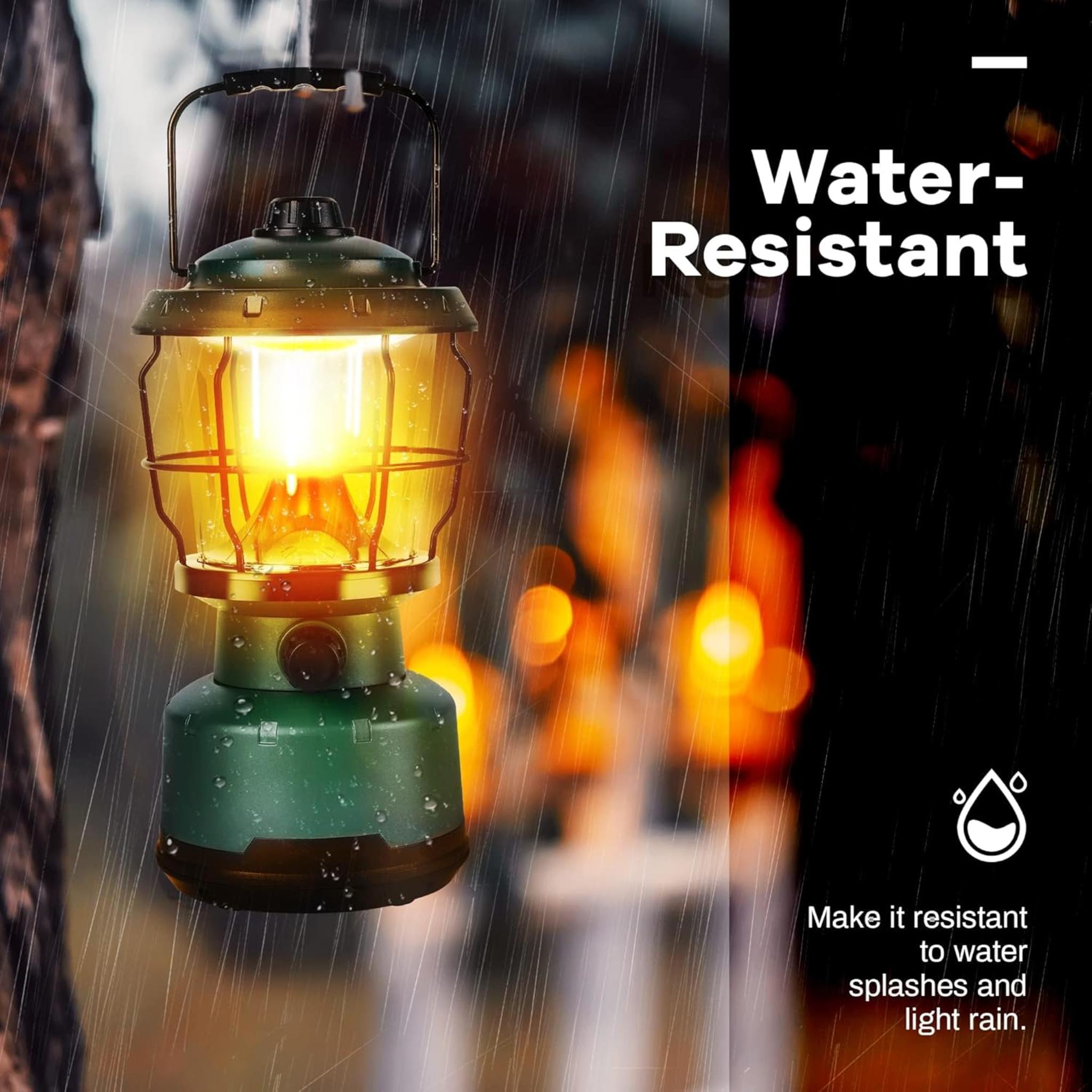 72-Hour LED Camping Lantern, 2500 Lumens Water Resistant Emergency Light