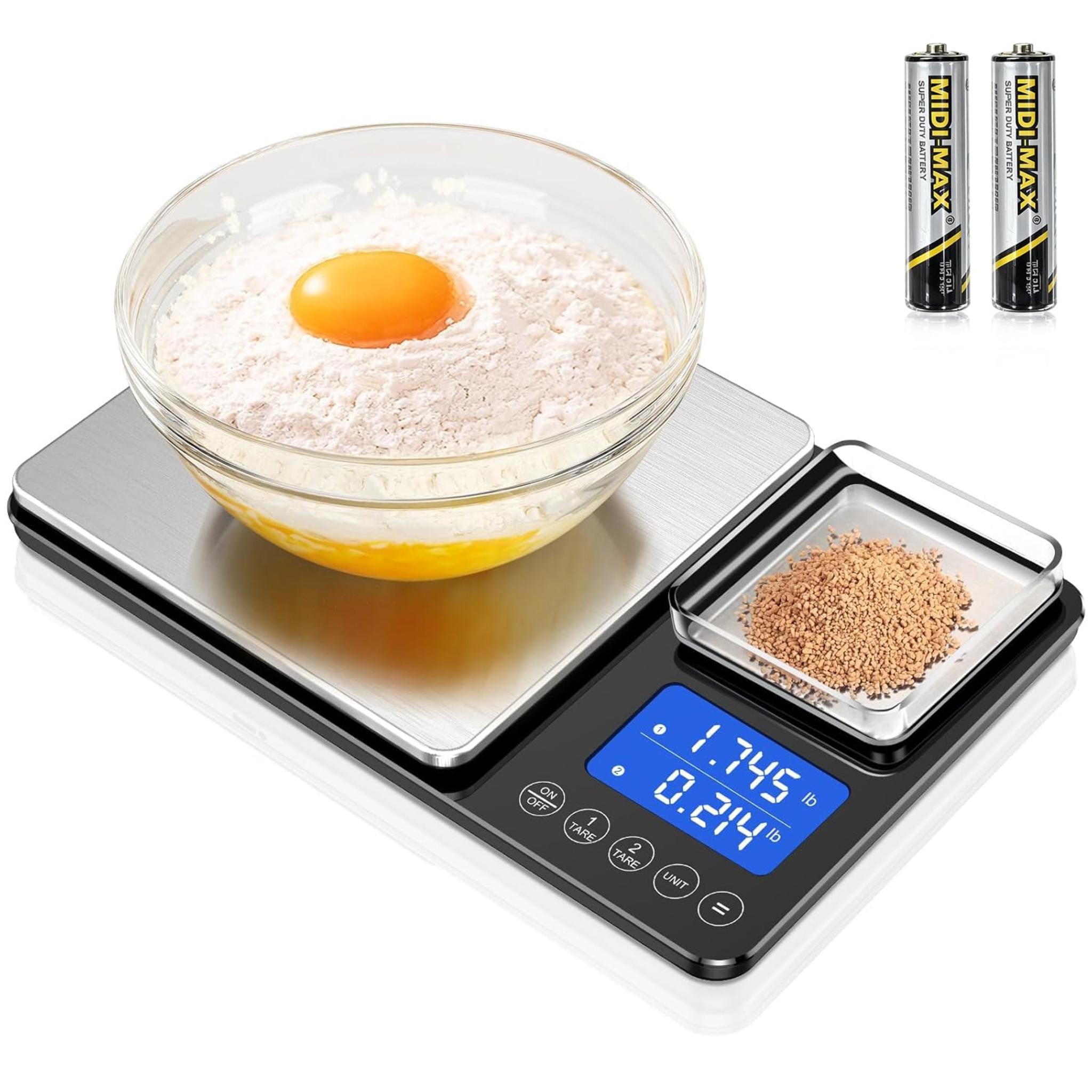 Dual Platform Digital Kitchen Scale with 7 Units, Tare & Accumulation Functions