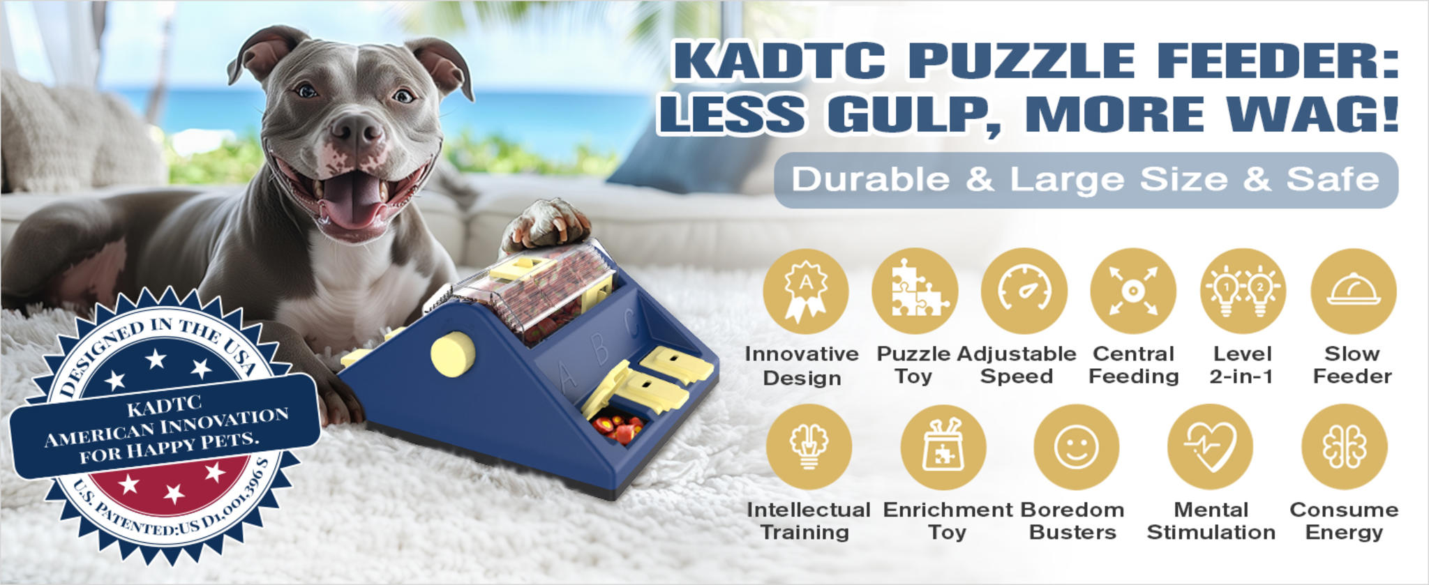 Dog Puzzle Toy 2-in-1 Slow Feeder image 7