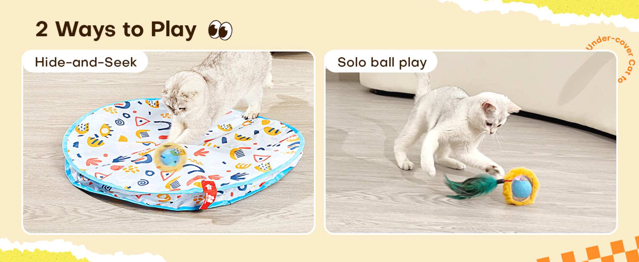 Interactive Cat Toy with Motion-Activated Ball & 28-Inch Play Mat image 19