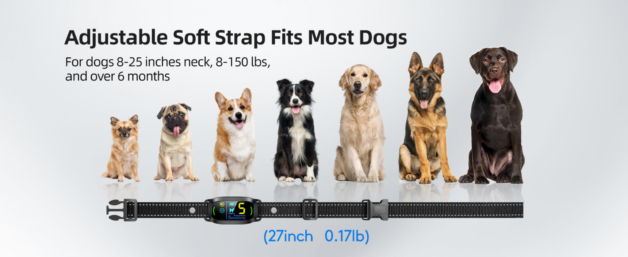 Smart Bark Collar - 5 Sensitivity Levels, Beep & Vibration Modes image 13