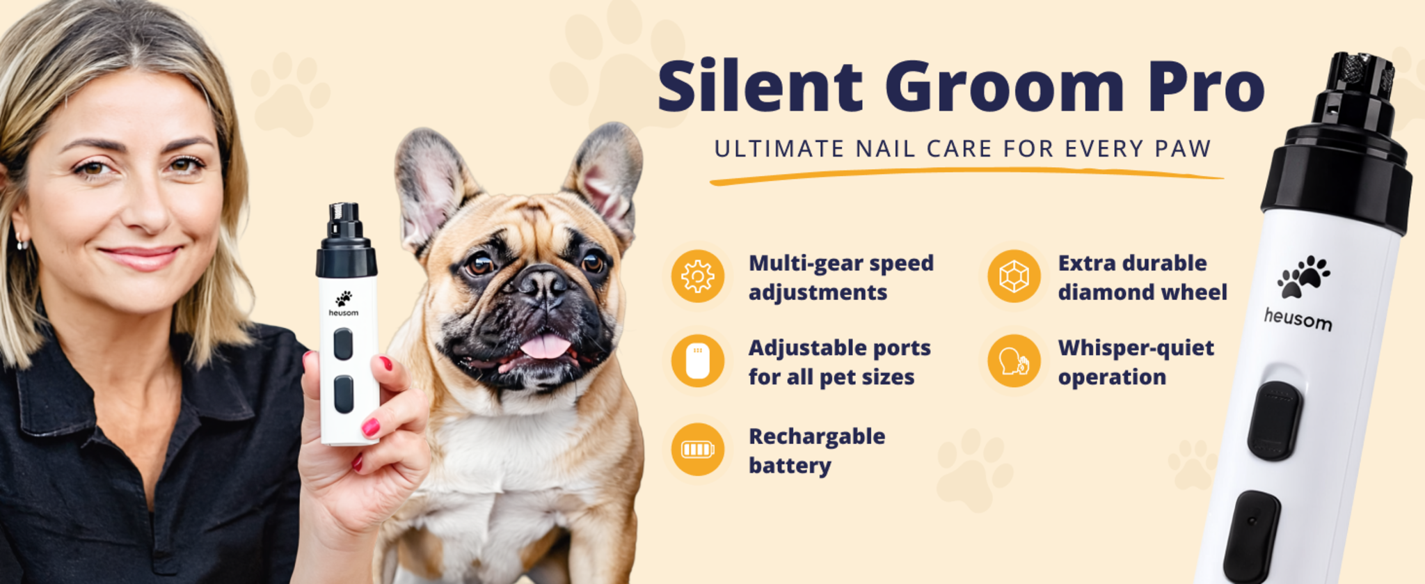 Ultra Quiet Pet Nail Grinder | 30-37dB Whisper Operation image 7