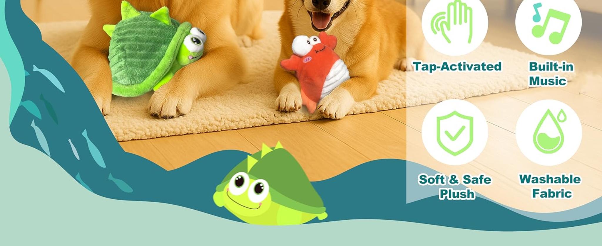 Interactive Moving Dog Toy with Bouncing Ball, Music & Recording image 8