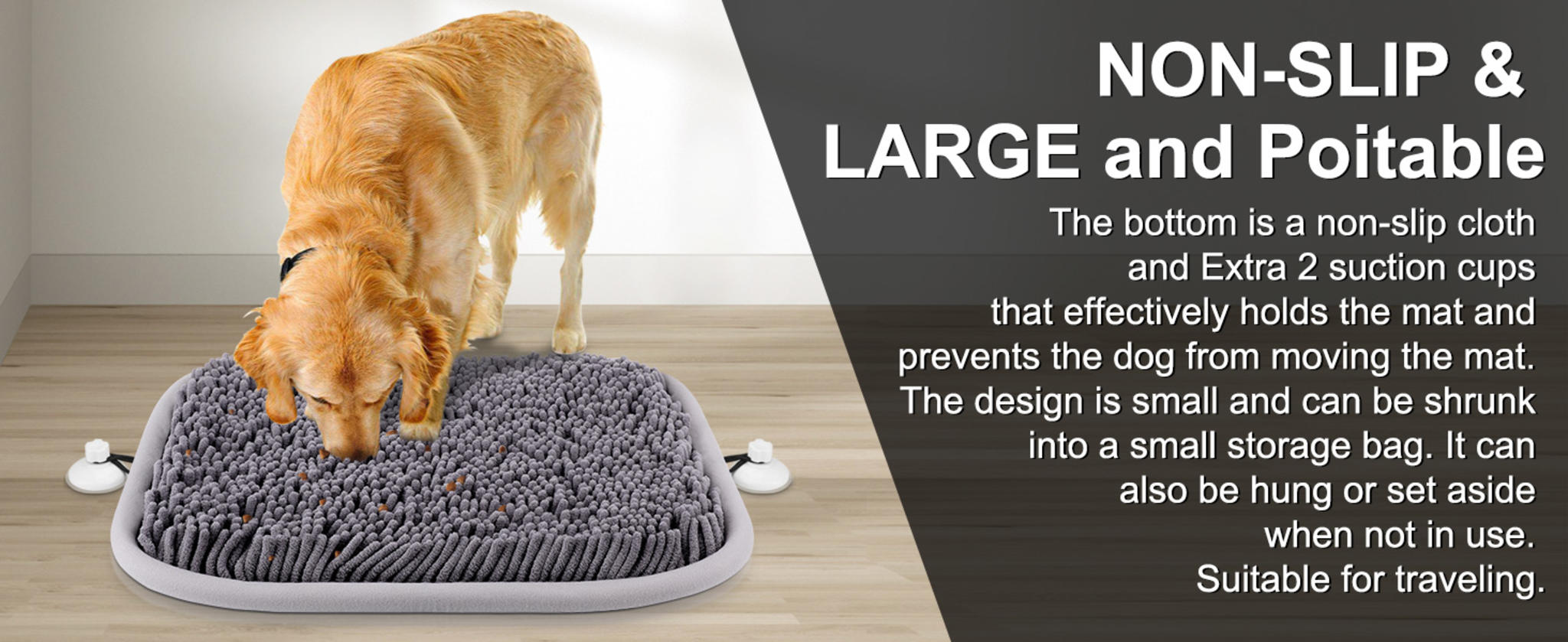 Interactive Dog Snuffle Mat - 17x21 Inch Puzzle Feeding Toy with Suction Cups for All Dogs image 11