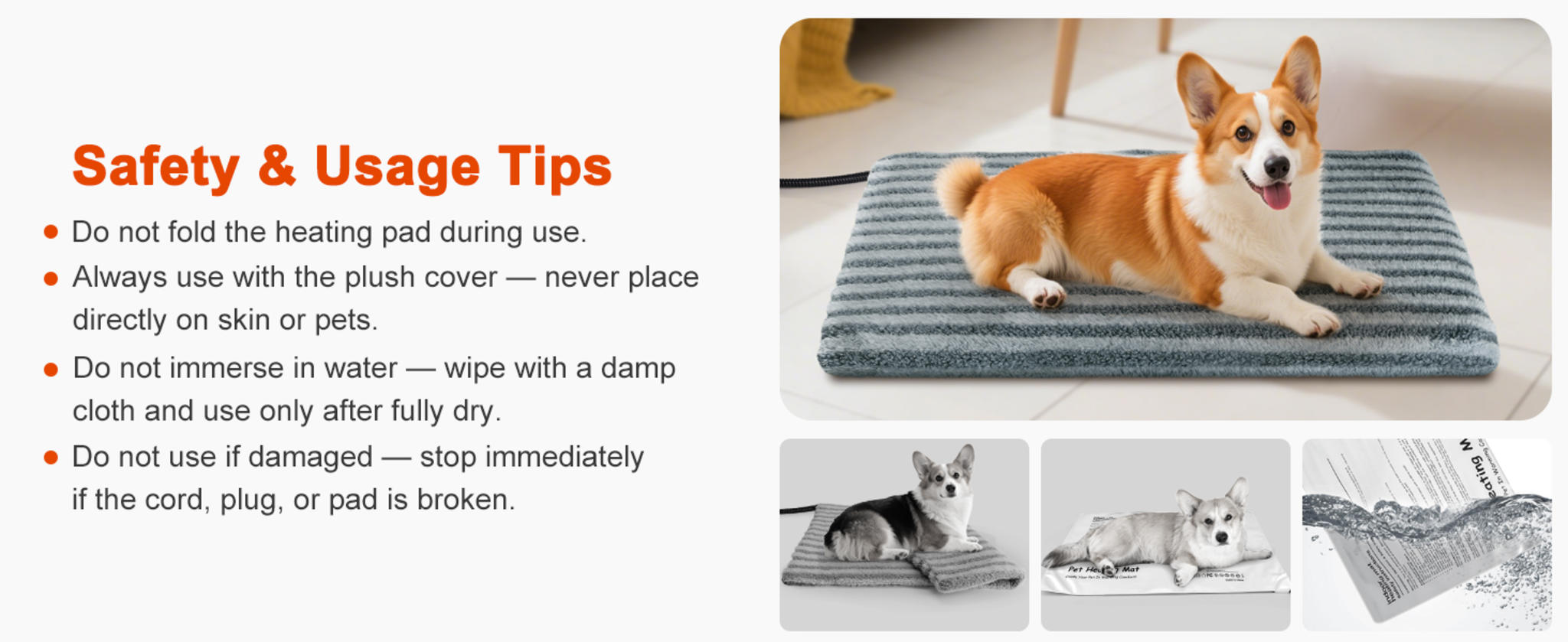 Large Waterproof Pet Heating Pad with 11 Temp Settings image 17