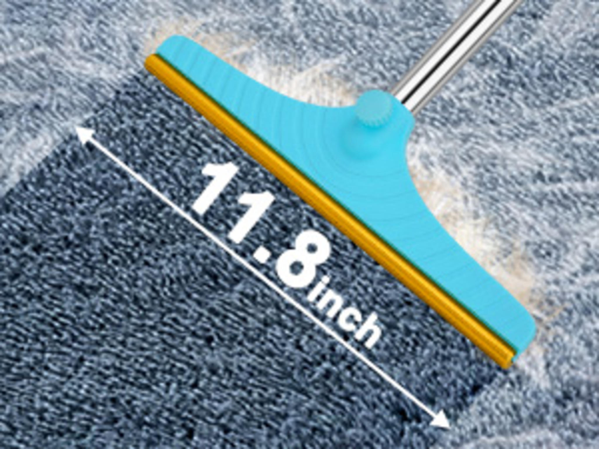 60" Adjustable Pet Hair Carpet Rake with Y-Shaped Remover image 22
