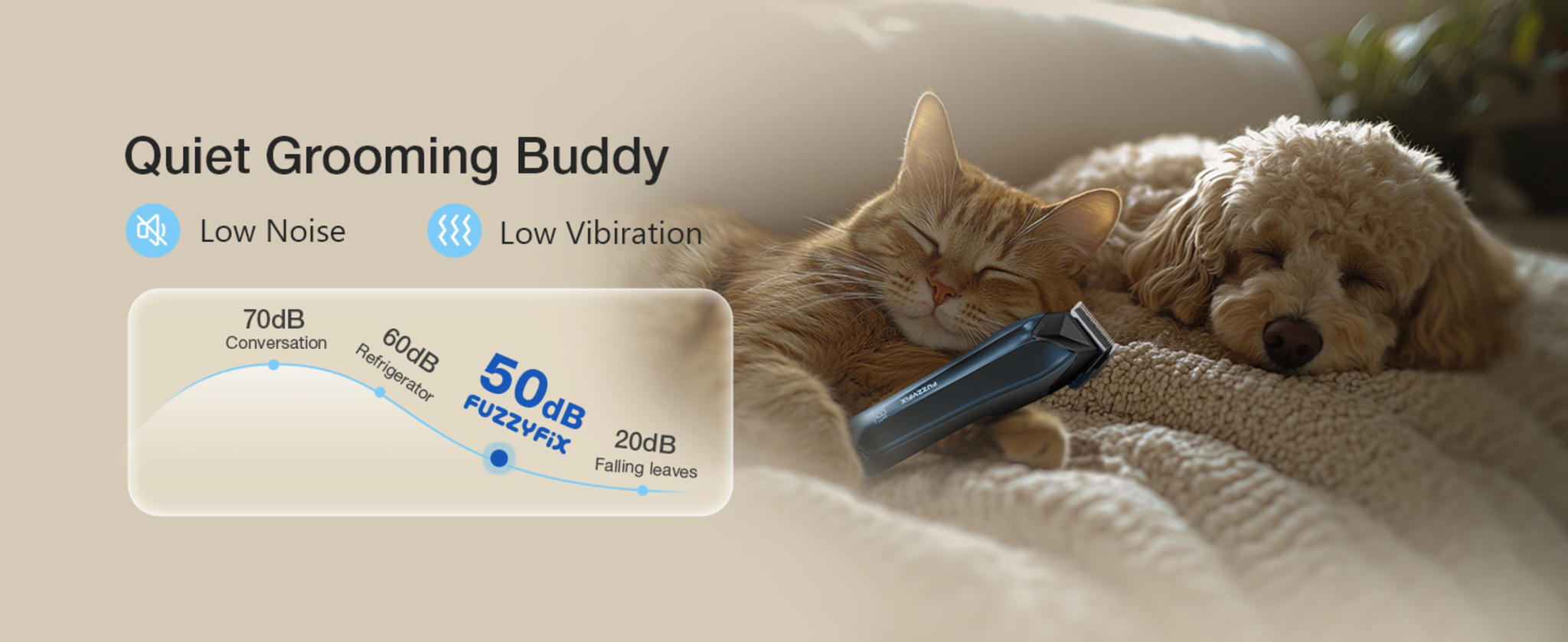 Professional Cordless Pet Clipper for Thick Coats - 8 Guide Combs, Quiet Operation, Fast Charging image 11
