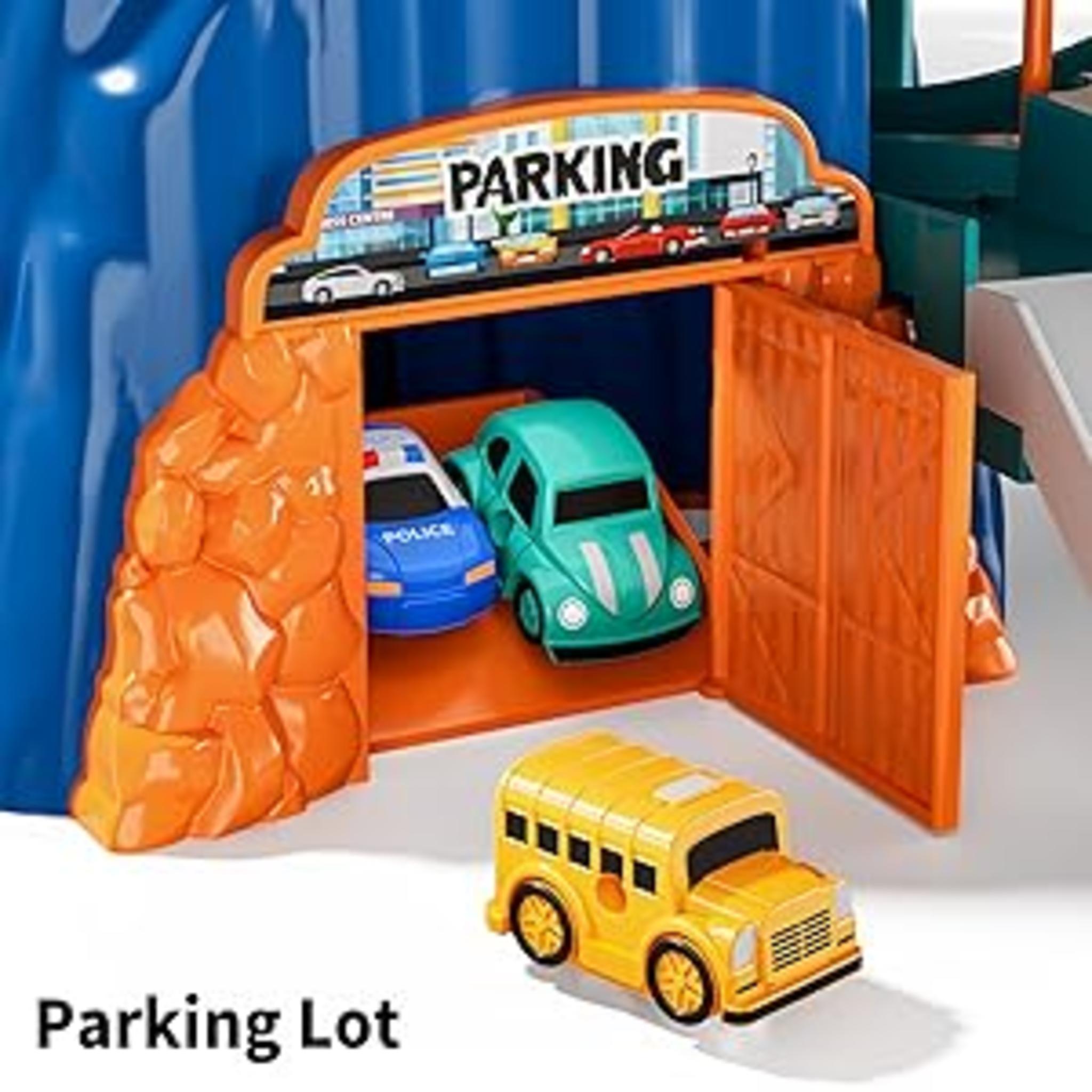 Dinosaur Race Track Playset with 10 Mini Cars & Lights image 13