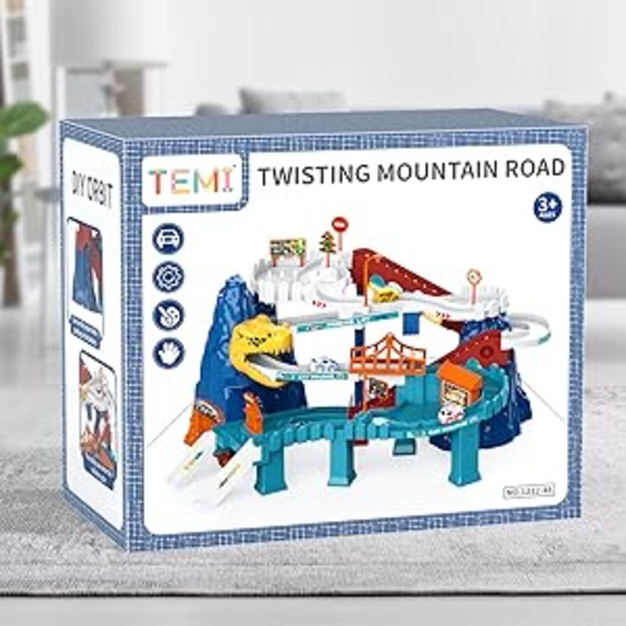 Dinosaur Race Track Playset with 10 Mini Cars & Lights image 14