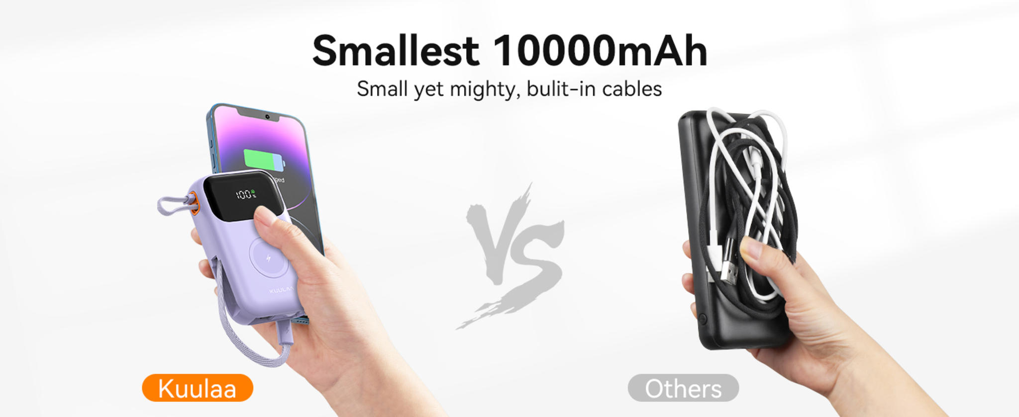 10000mAh Portable Charger with Built-in Cables & 22.5W Fast Charging image 8