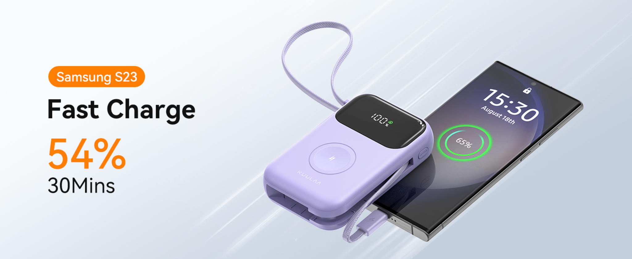 10000mAh Portable Charger with Built-in Cables & 22.5W Fast Charging image 13