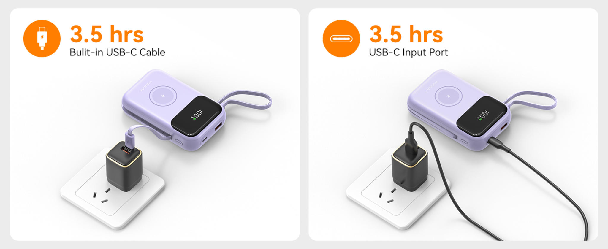 10000mAh Portable Charger with Built-in Cables & 22.5W Fast Charging image 14