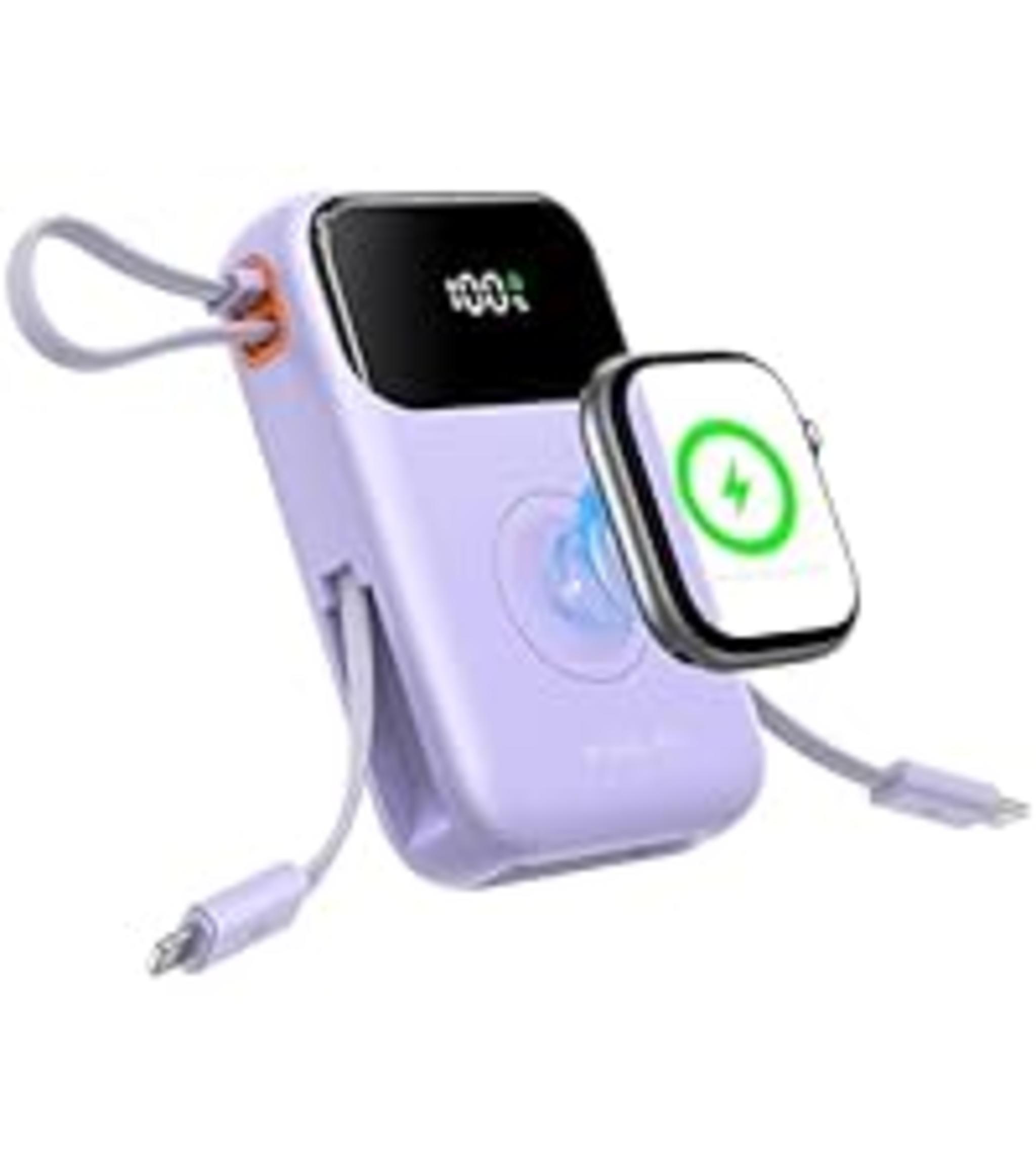 10000mAh Portable Charger with Built-in Cables & 22.5W Fast Charging image 17