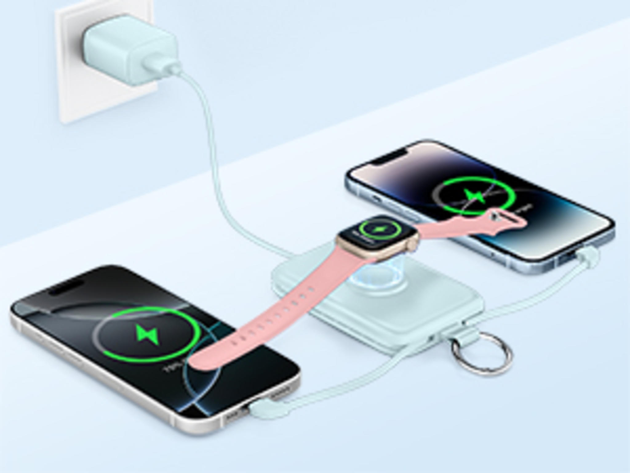 10000mAh PD 20W Fast Charging Power Bank with Built-in Cables image 14