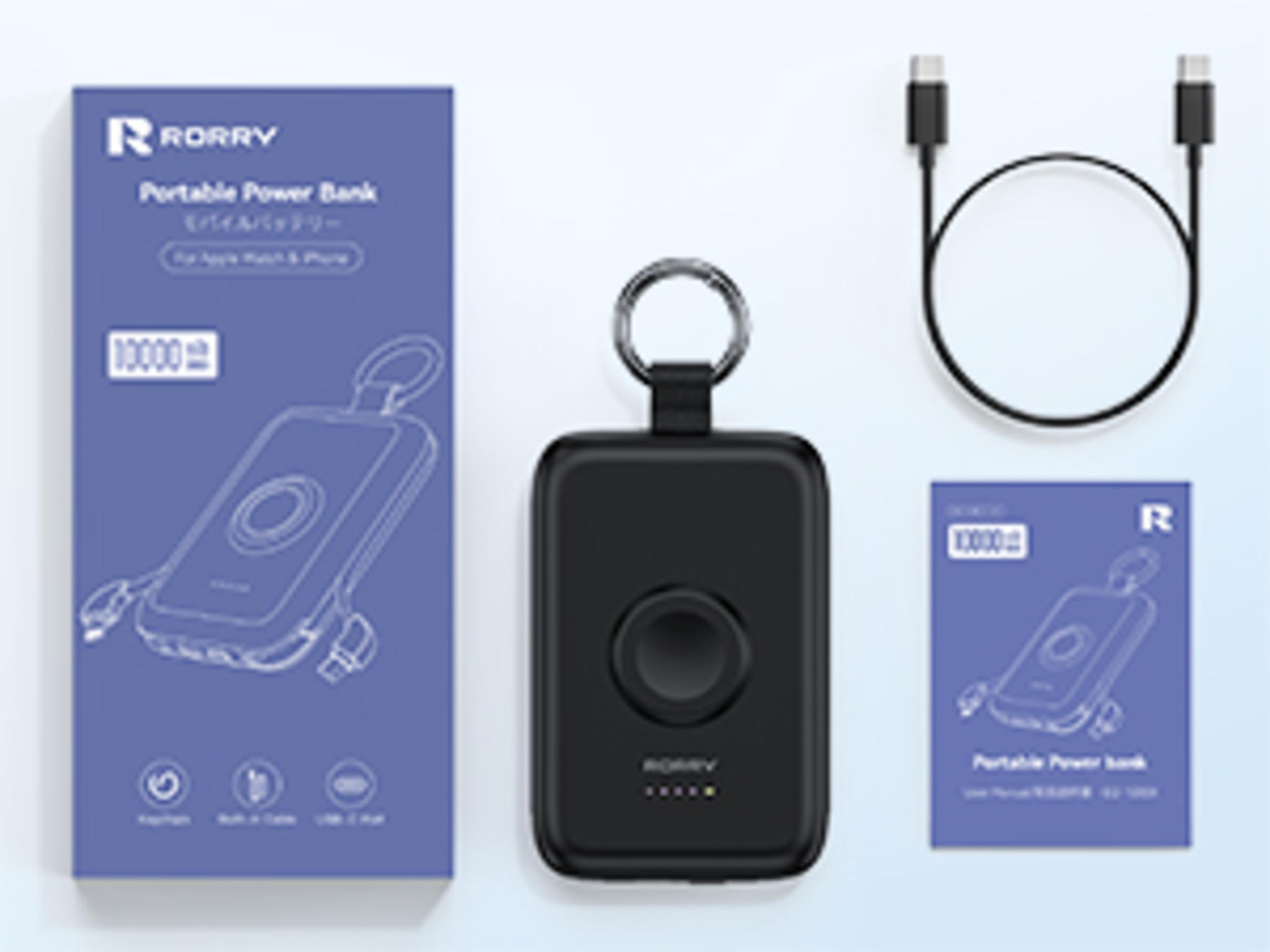 10000mAh PD 20W Fast Charging Power Bank with Built-in Cables image 15