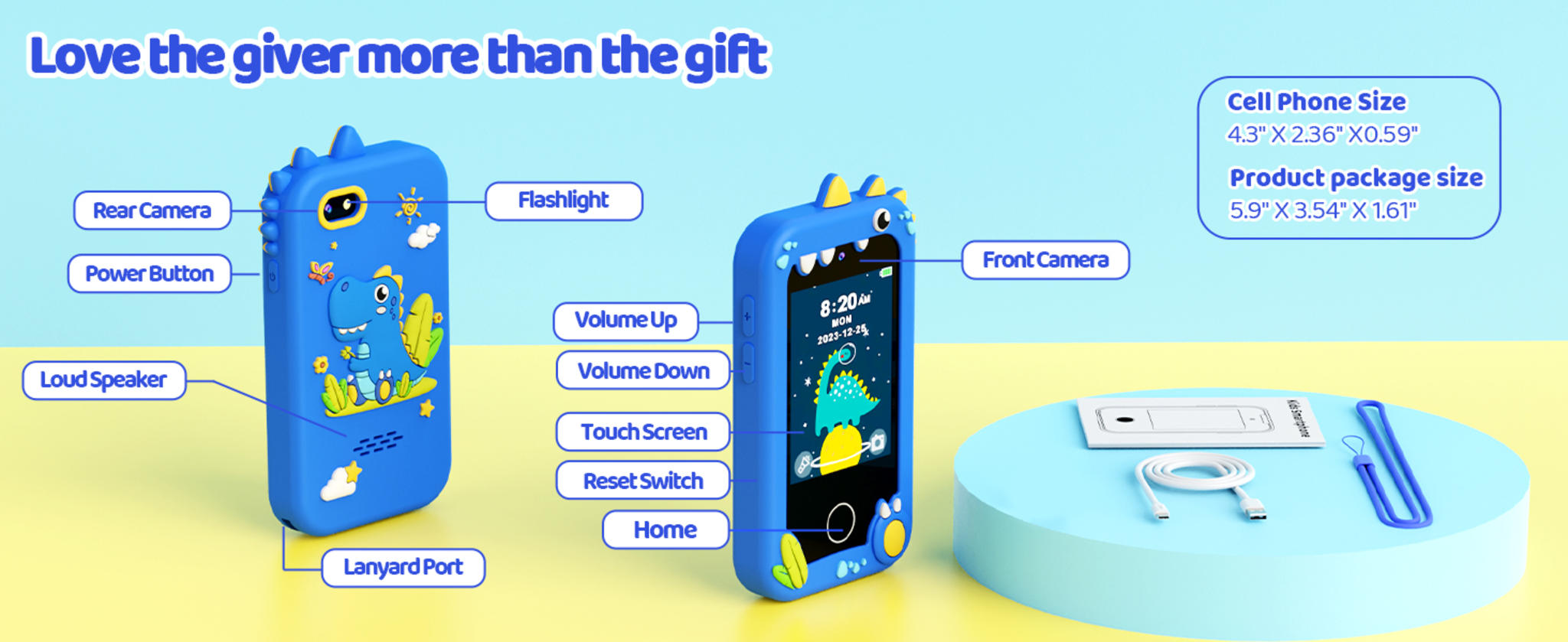 Kids Smart Phone with Dual Camera, Touchscreen Educational Toy for Boys 3-10 image 17