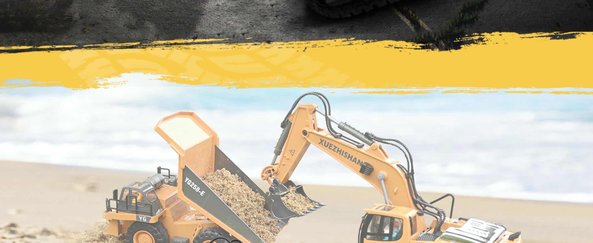 680° Rotating Remote Control Excavator Toy with Metal Shovel image 10